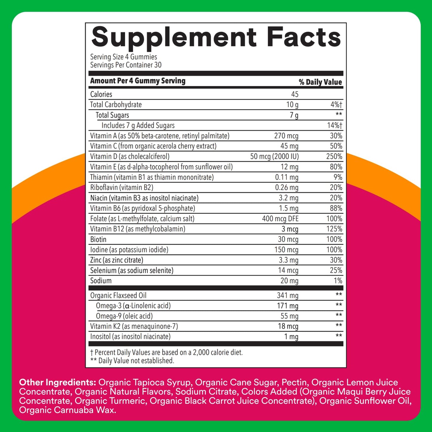 SmartyPants Organic Women's Multivitamin Gummies, 120 Count