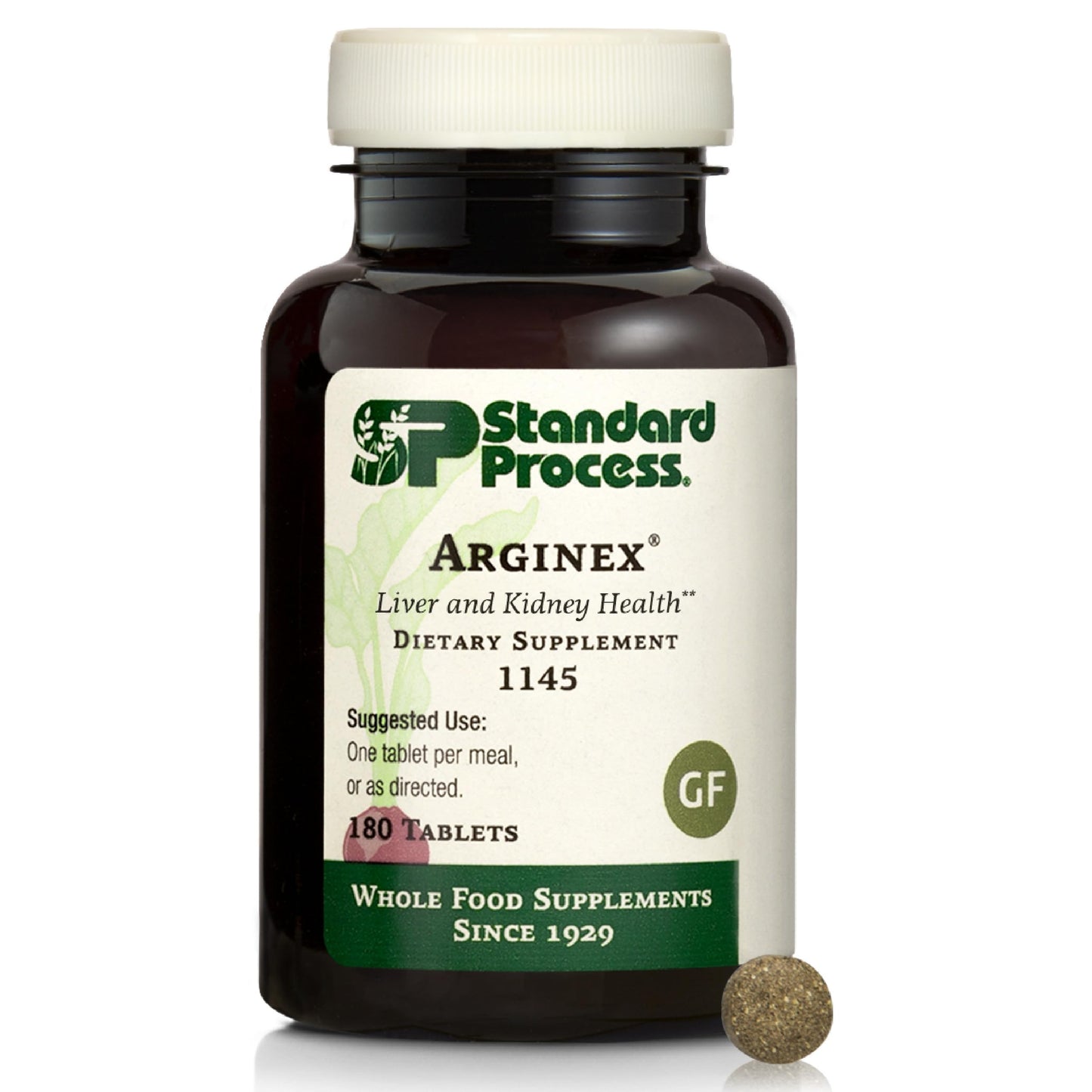 Standard Process Arginex Essential Liver & Kidney Dietary Supplement - Daily Immune System Support - Gluten-Free, Non-Dairy & Non-Soy, 180 Tablets
