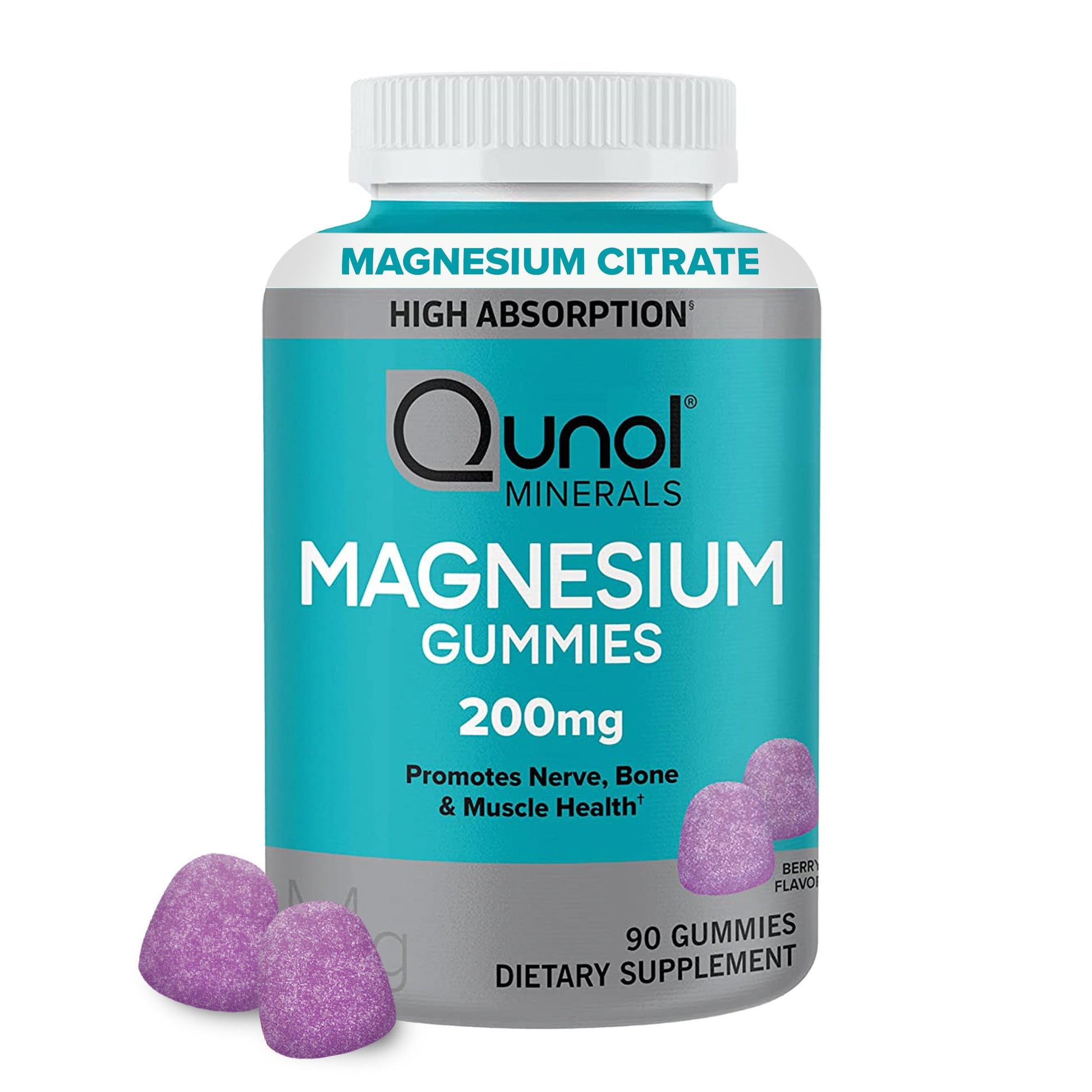Qunol Magnesium Gummies for Adults, Gummy, 90 Count
