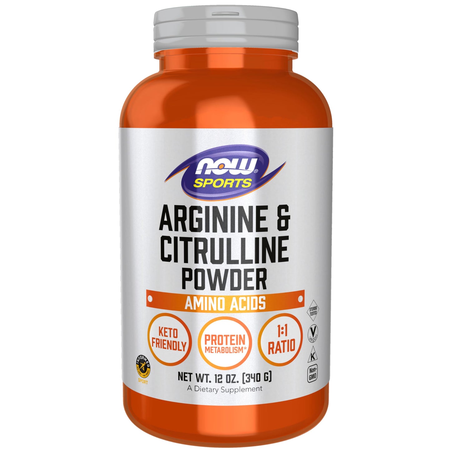 NOW Foods Arginine & Citrulline Powder, 12 Ounce