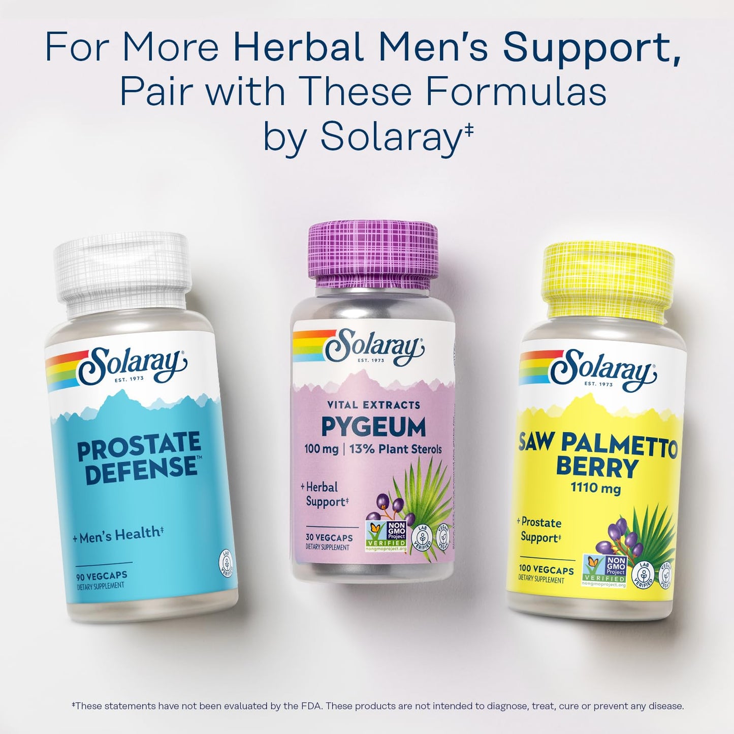 SOLARAY Pygeum Bark Extract One Daily 100mg Capsule, 30 VegCaps