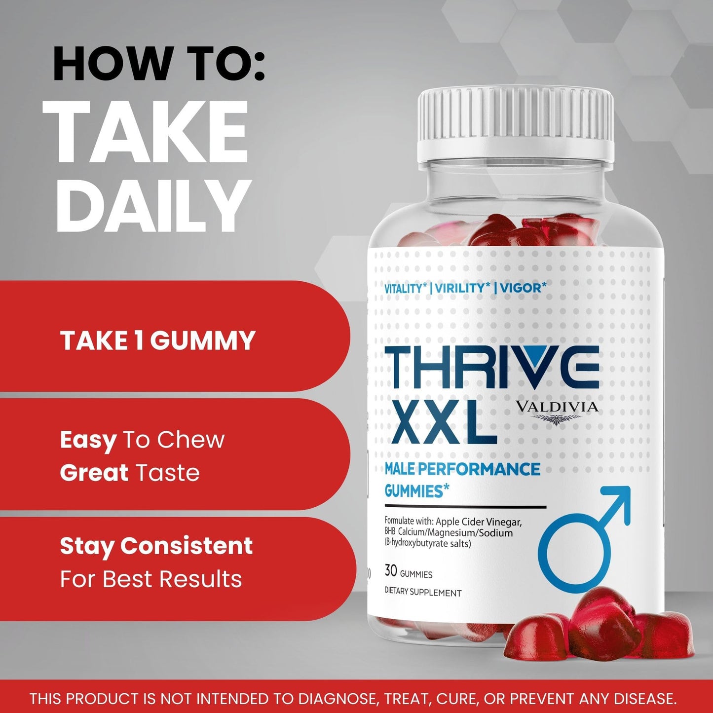 Valdivia Thrive XXL Gummies 60 Gummies