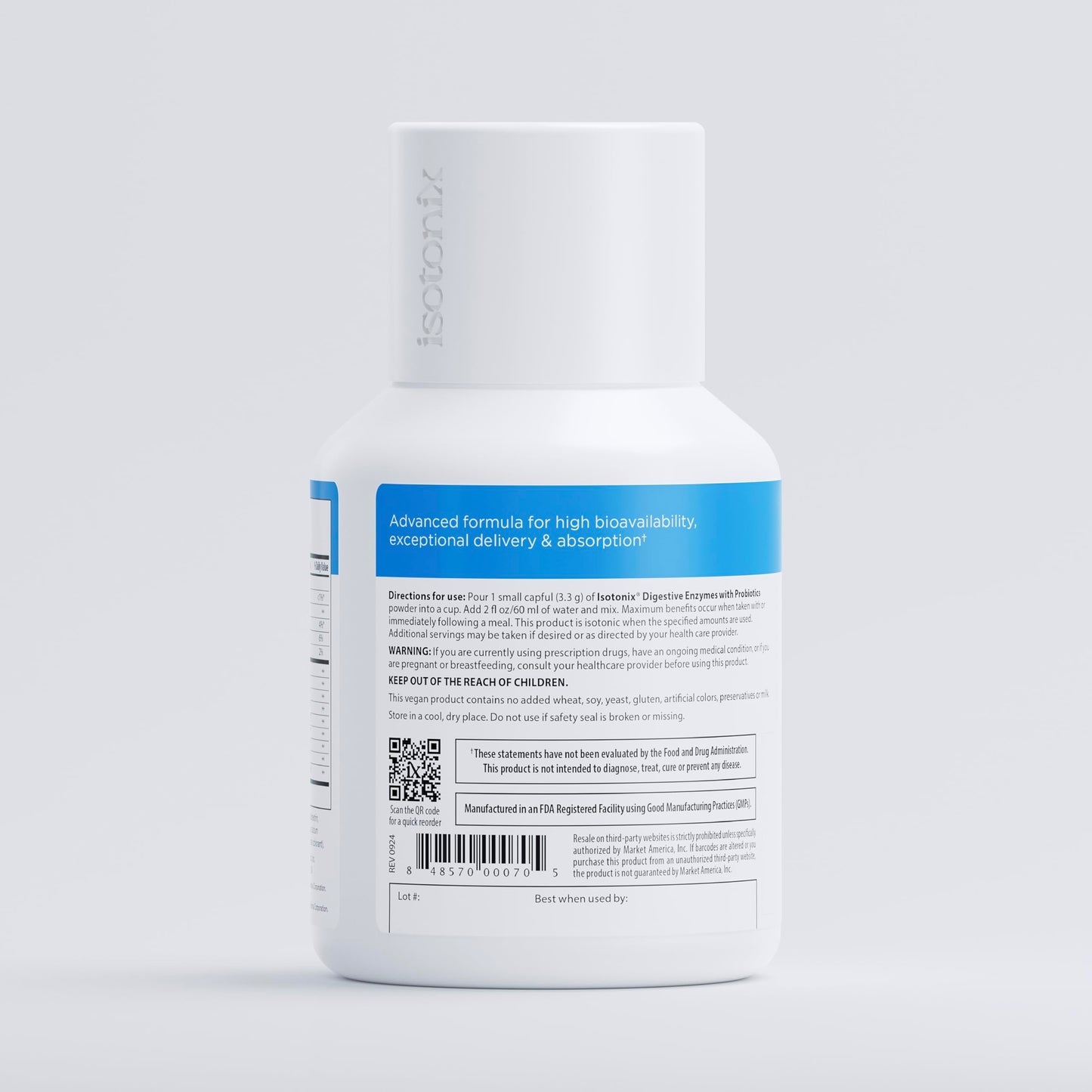 Isotonix Digestive Enzymes with Probiotics Powder 10.58 Ounce