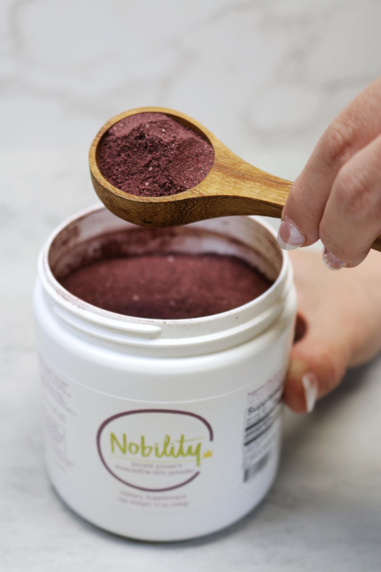 NOBILITY Purple Power – Muscadine Skin Powder for Smoothies, Juice & Yogurt – Heart Healthy Antioxidants, 12