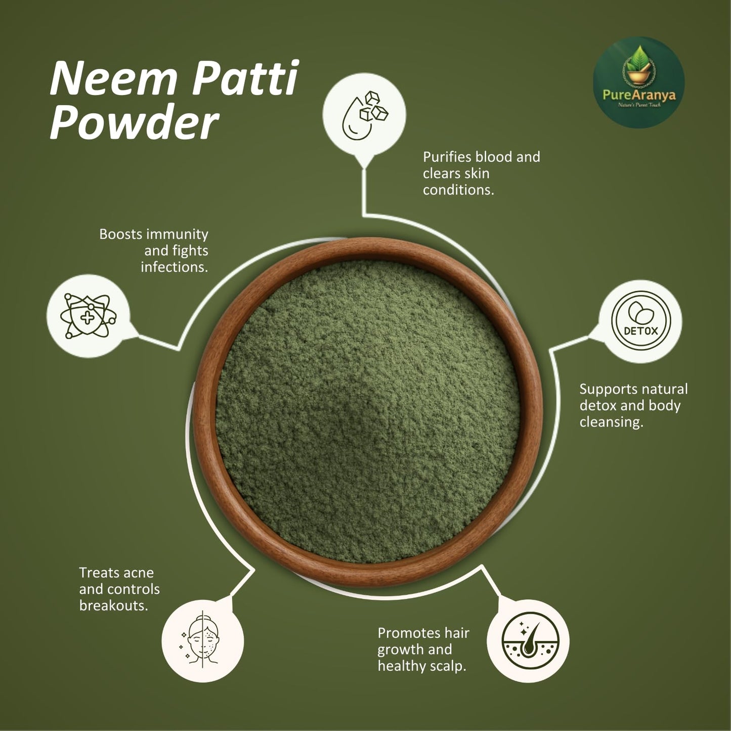 PureAranya Neem Leaf Powder, 4 oz