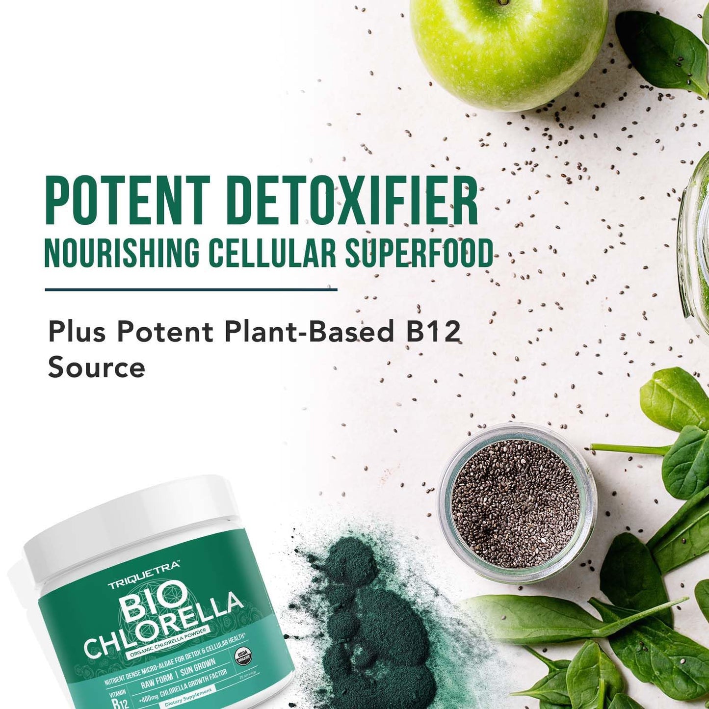 Triquetra Health Organic Chlorella Powder 7.94 oz