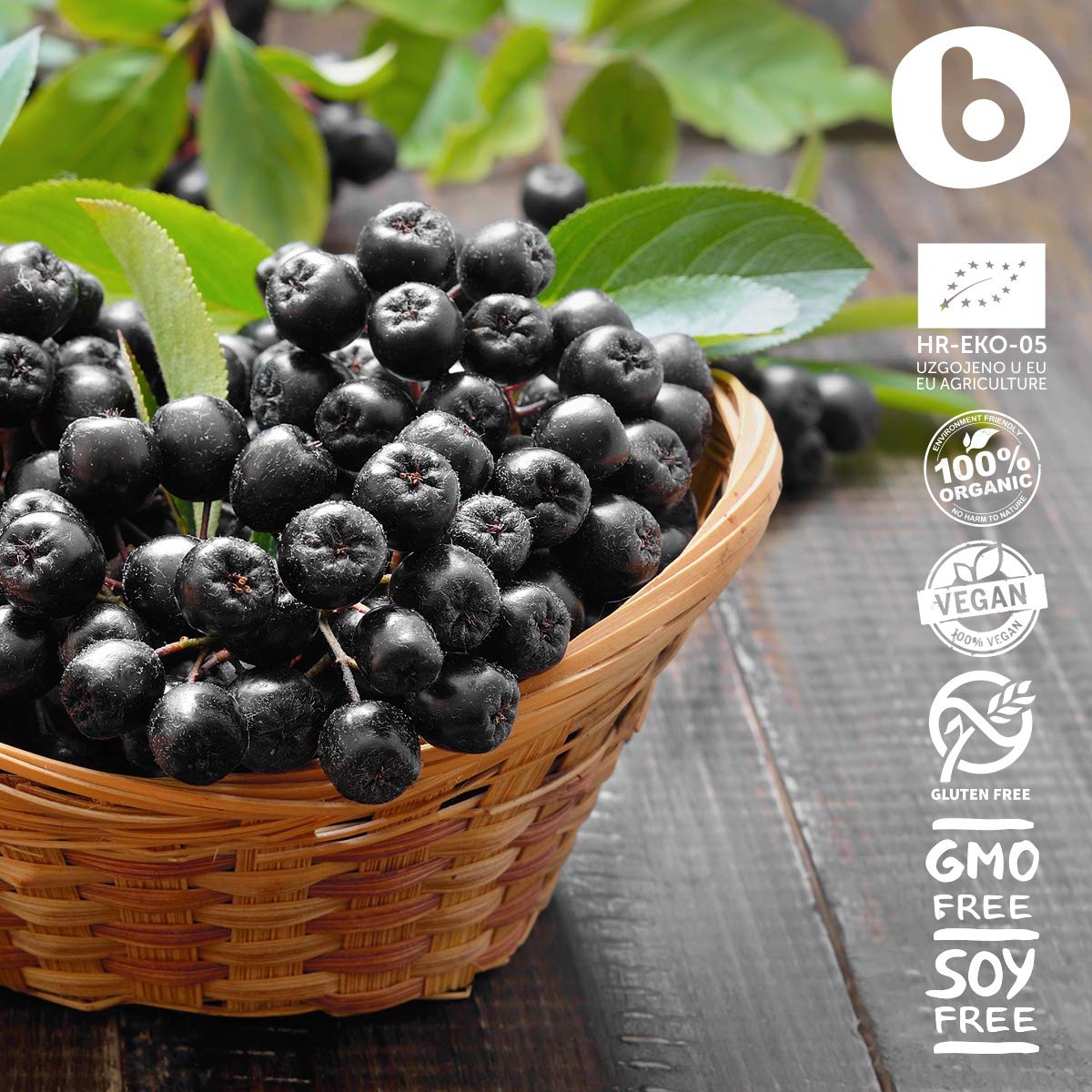 b Organic Aronia Berry 90 Capsules