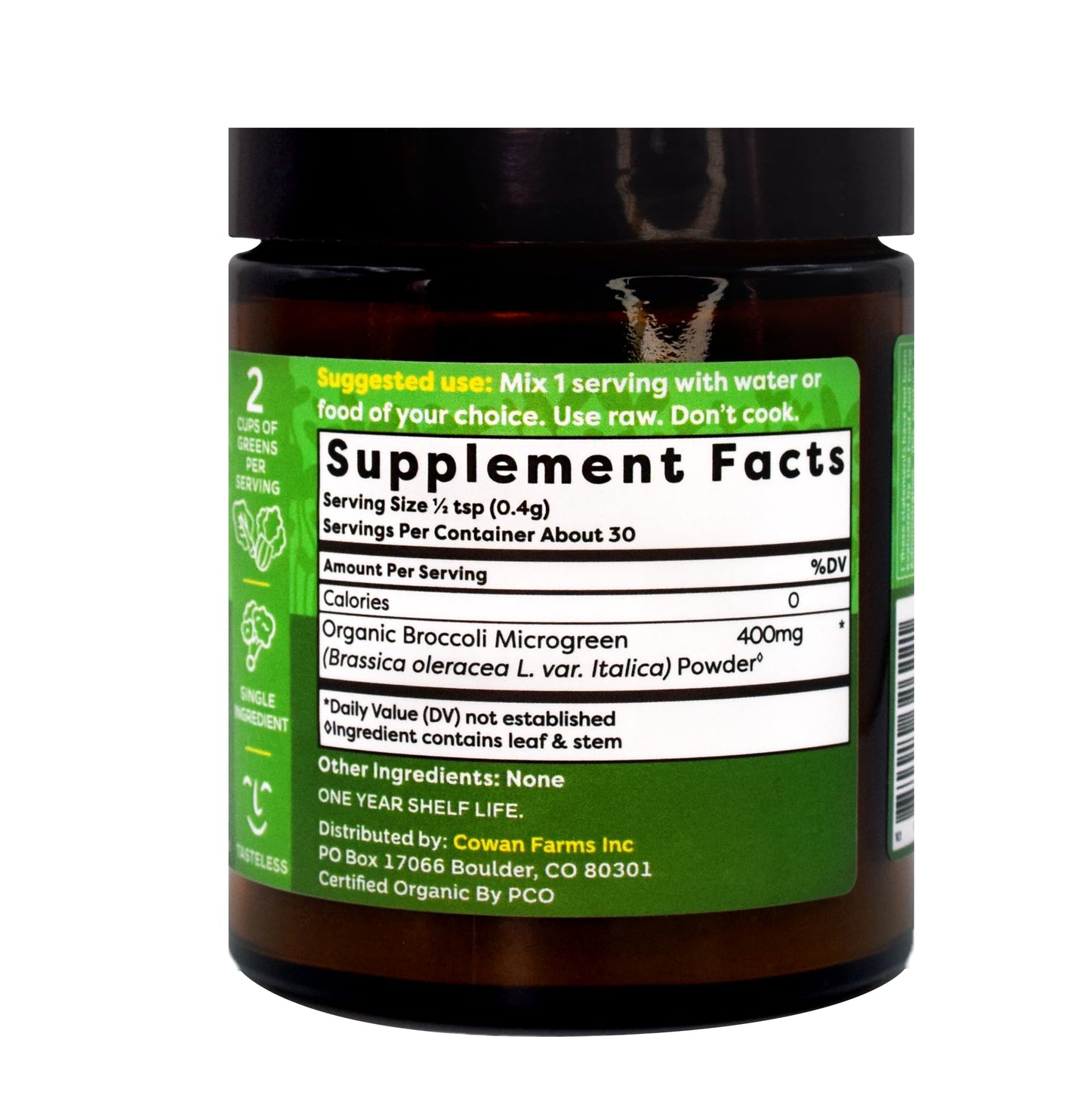 BeMicro Whole Food Broccoli Microgreen Powder, 5 Ounce