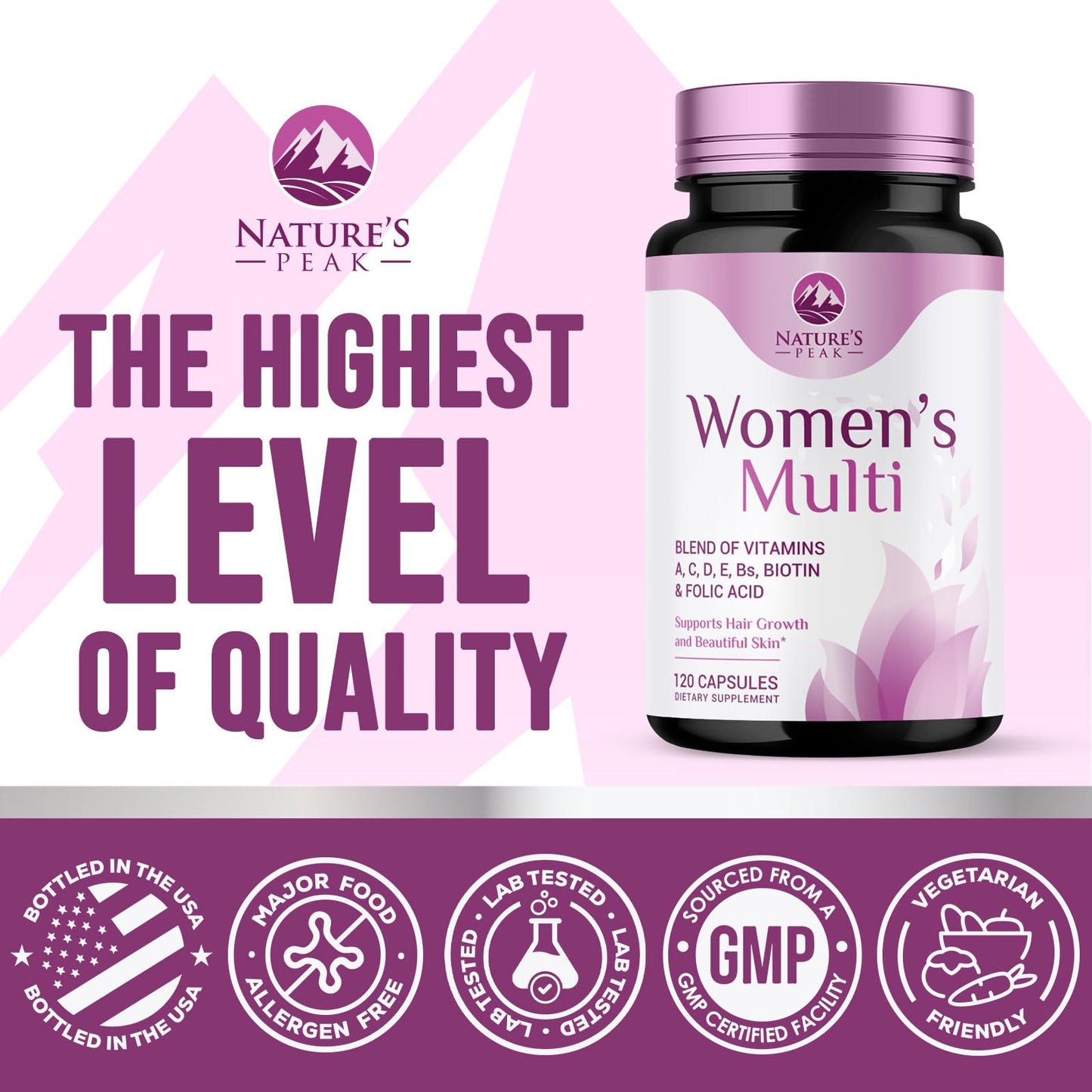 Nature's Peak Multivitamin for Women Capsules, 120 Count
