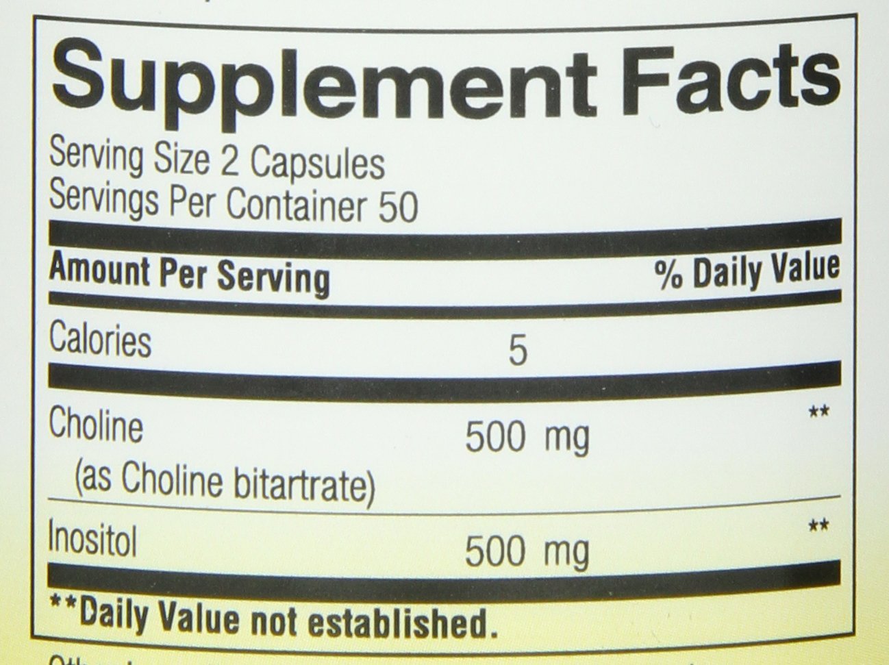 Nature's Way Choline/Inositol Capsules 200