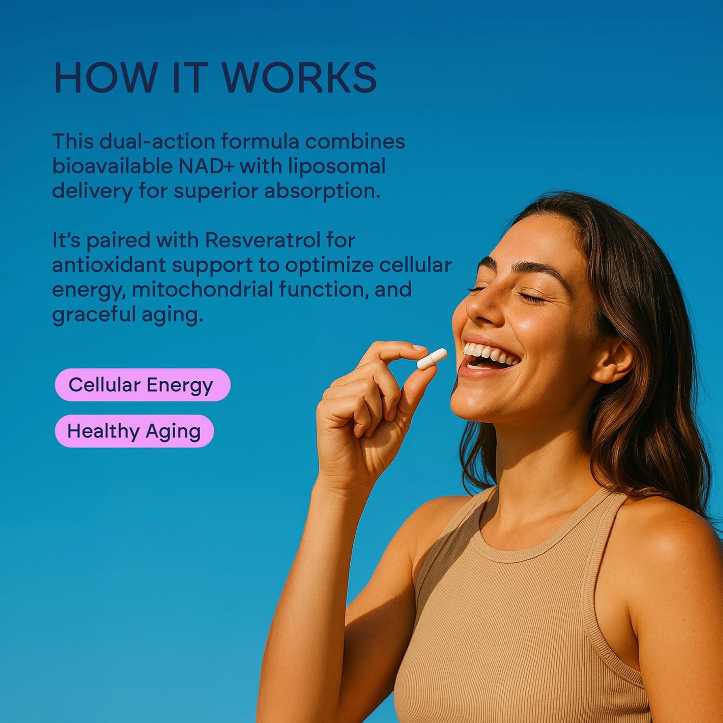 JoinBelle NAD+ and Resveratrol Liposomal Blend Capsules, 60 Capsules
