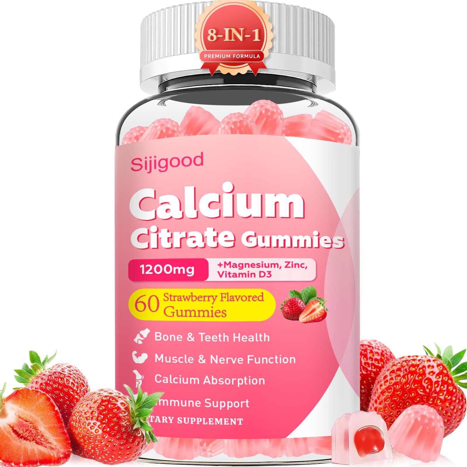 Sijigood Calcium Citrate Gummies 60 Count