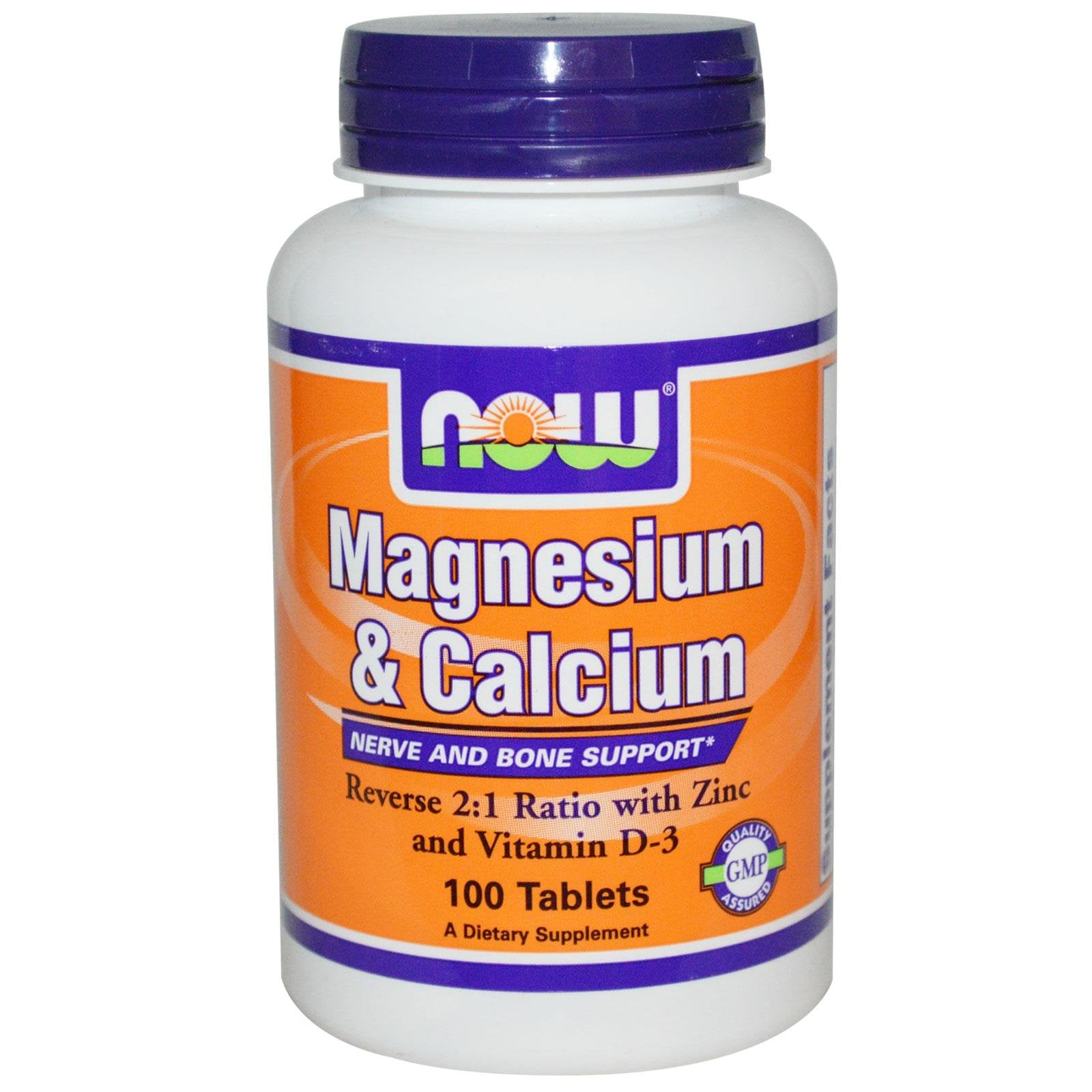 NOW Foods Magnesium & Calcium 1:2 Ratio 100 Tablets