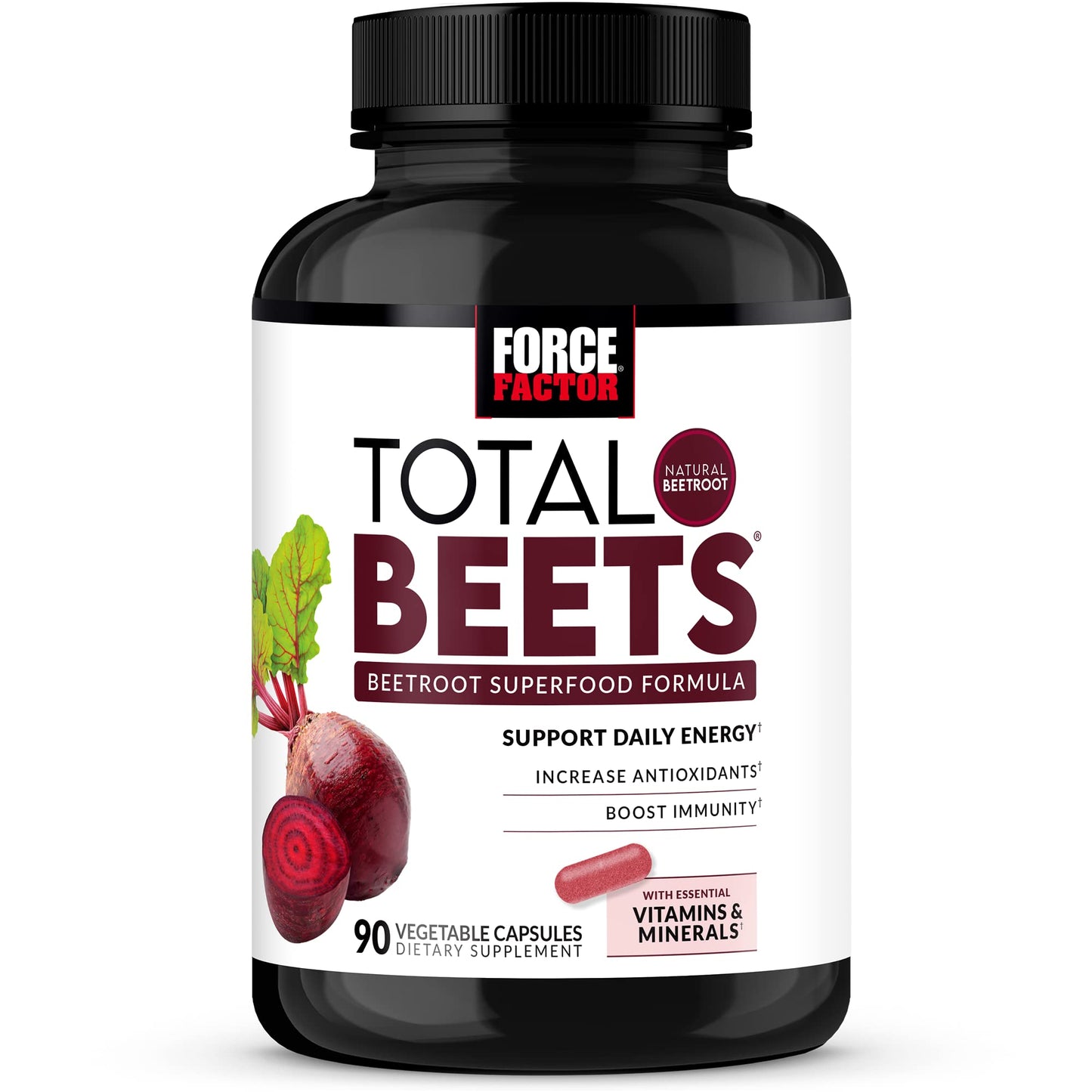 Force Factor Smarter Greens Tablets with 25+ Superfoods and Total Beets Beetroot Superfood Formula Bundle – 180 Count