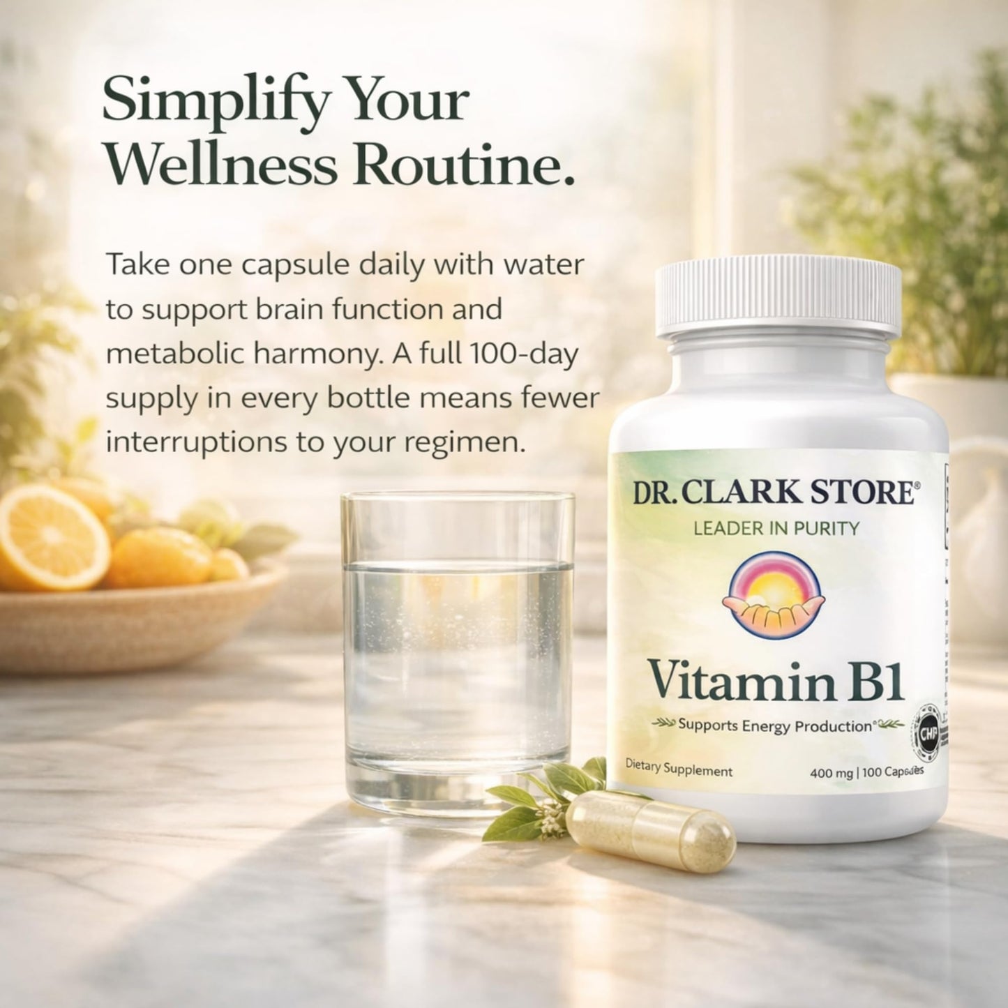 Dr Clark Store Vitamin B1 Thiamine 400mg 100 Capsules
