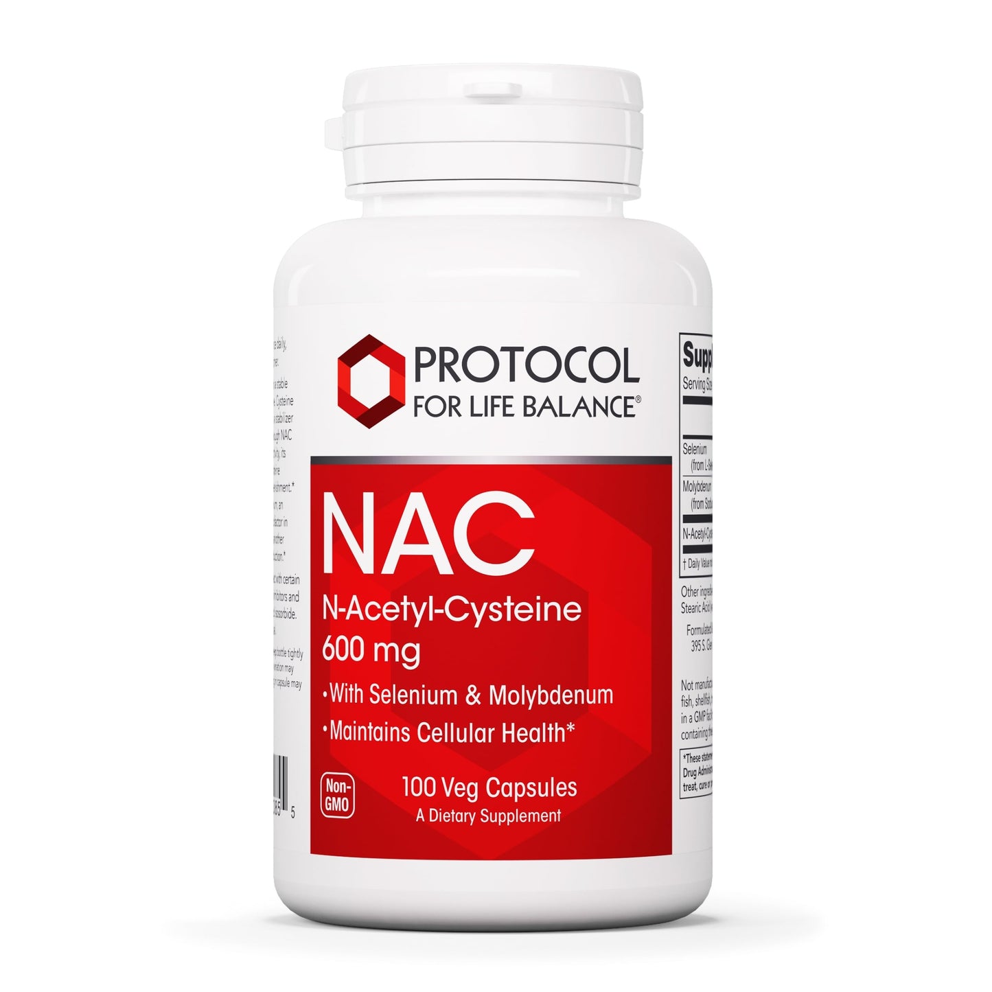 Protocol for Life Balance NAC with Selenium and Molybdenum - Glutathione, Brain, and Lung - 100 Veg Caps
