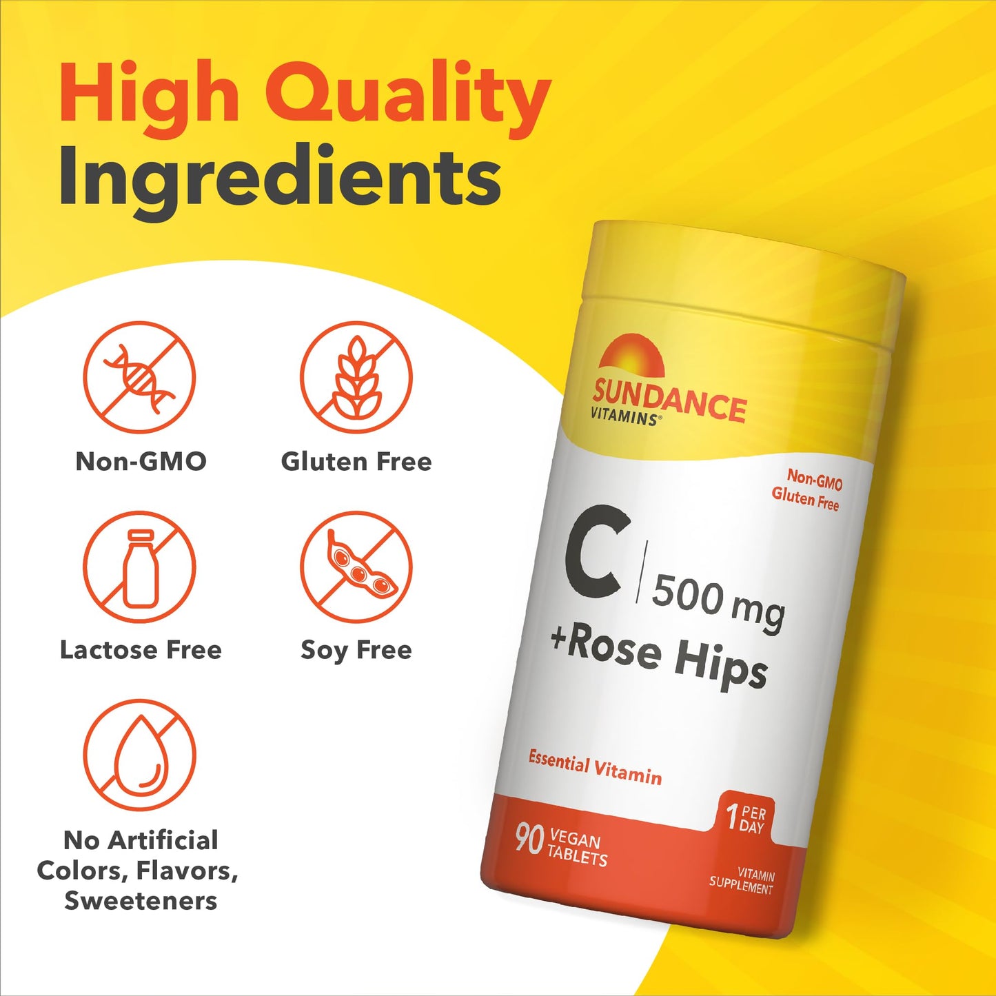 Sundance Vitamin C with Rose Hips Tablet 90 Tablets