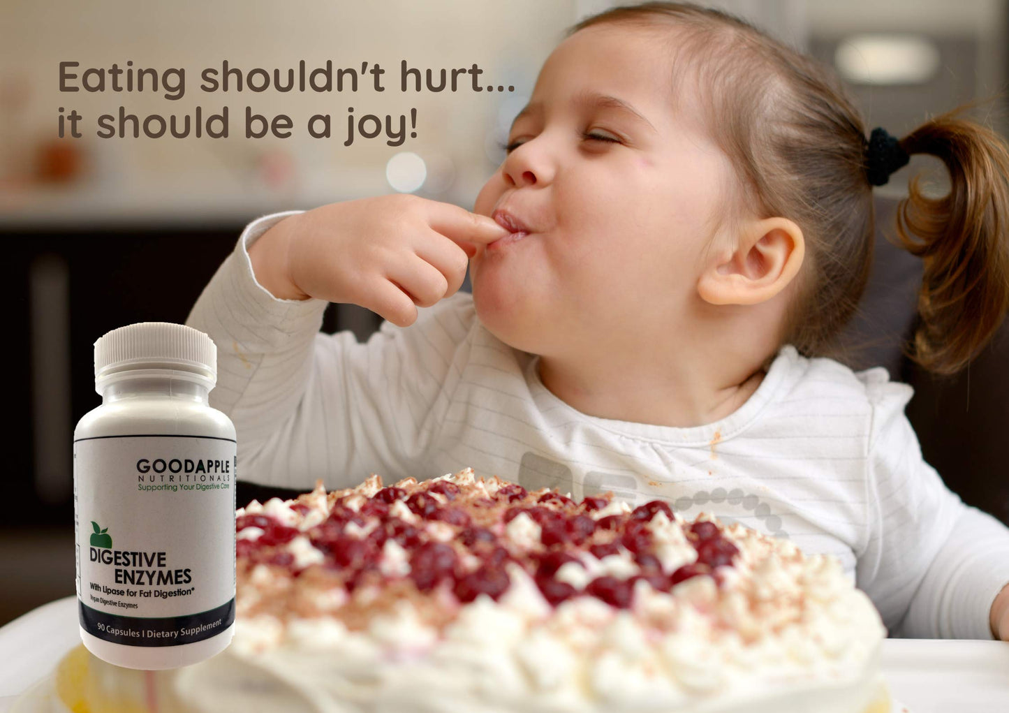 GOODAPPLE NUTRITIONALS Digestive Enzymes Elite to Support Gallbladder & Bloating 90 Capsules