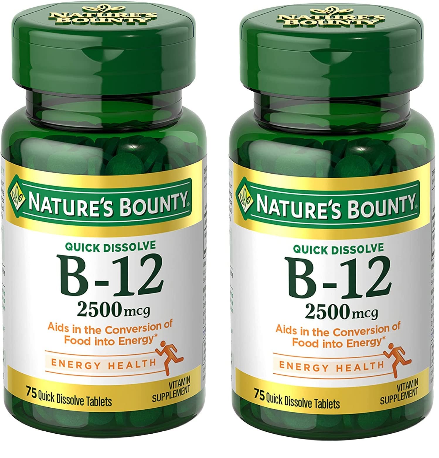 Nature's Bounty Vitamin B12 2500 mcg Tablets 150