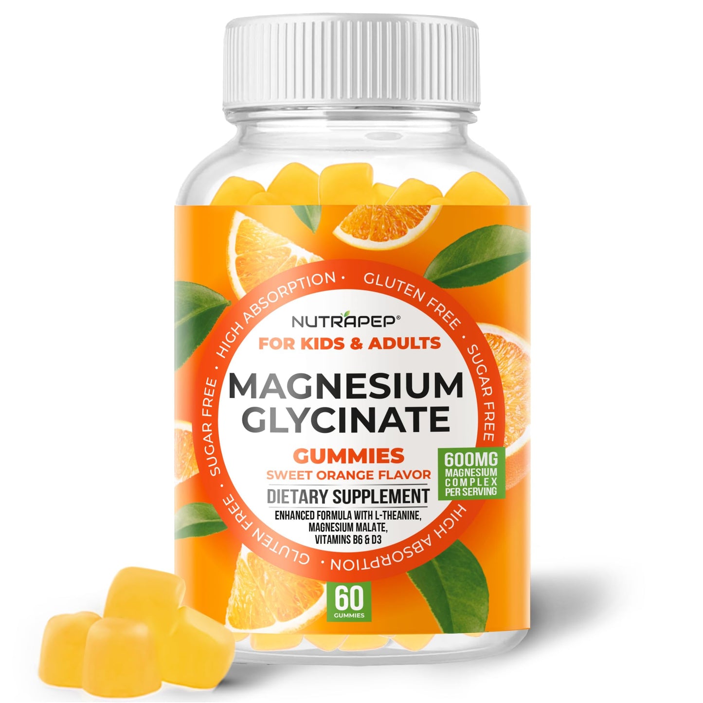NutraPep Magnesium Glycinate Gummies 60 Count