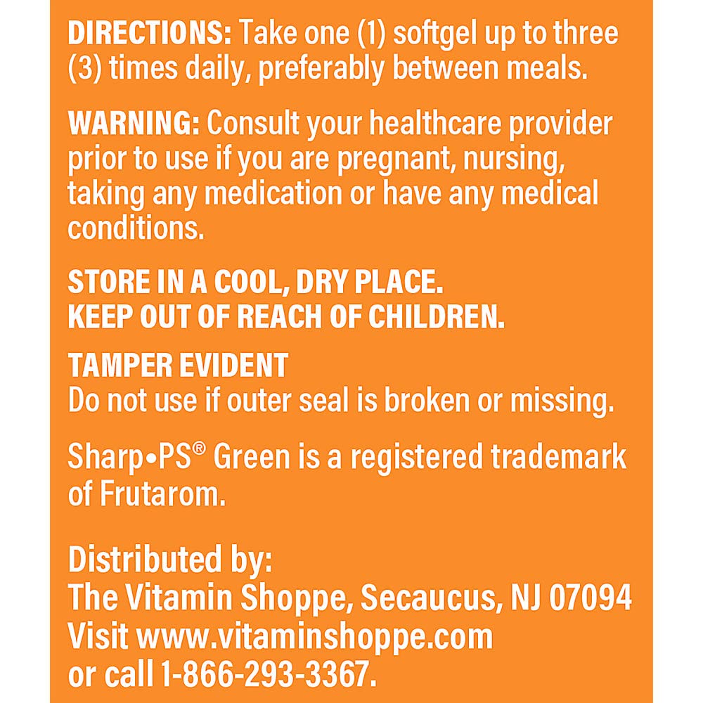 The Vitamin Shoppe Sunflower Phosphatidylserine 100 mg Softgel 30 Count