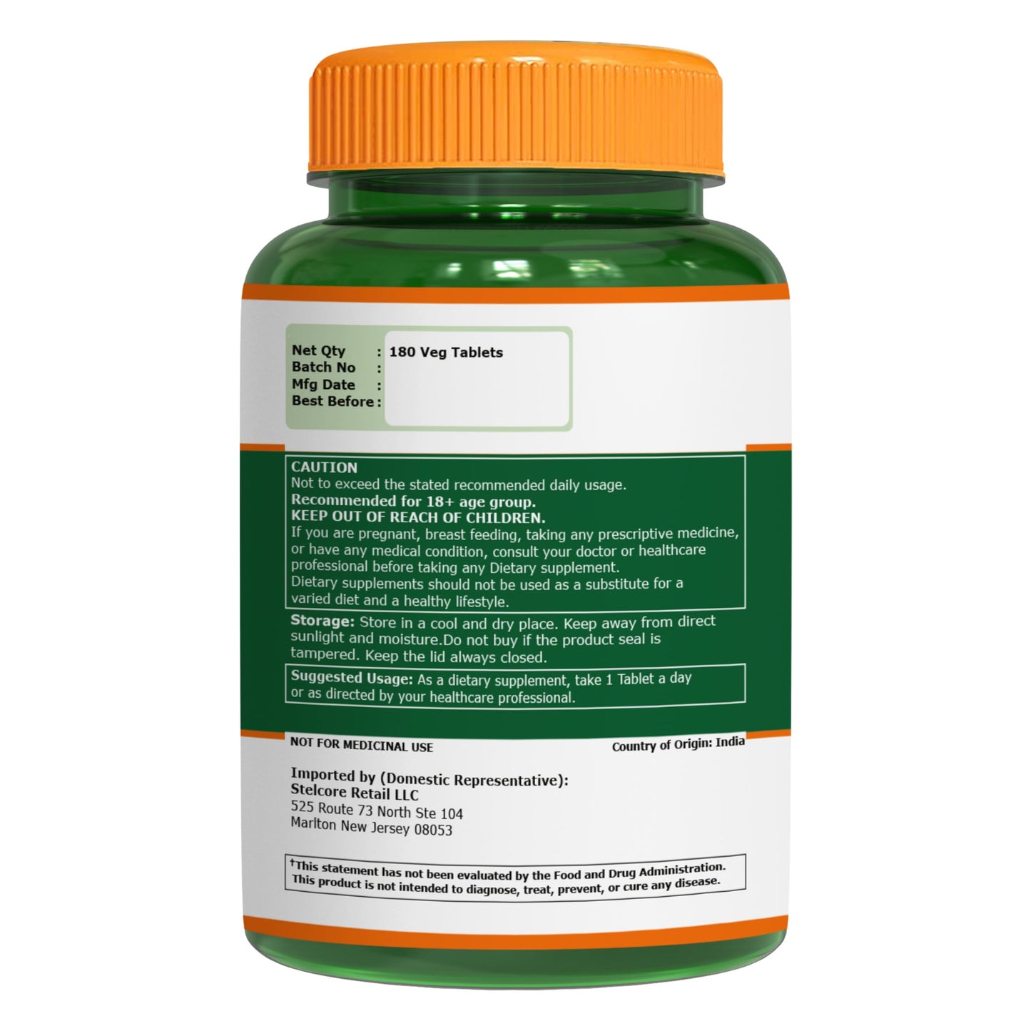 Pure Nutrition Natural Treasures Magnesium Citrate Tablets, 350mg Elemental per Serving, 180 Tablets, Non-GMO