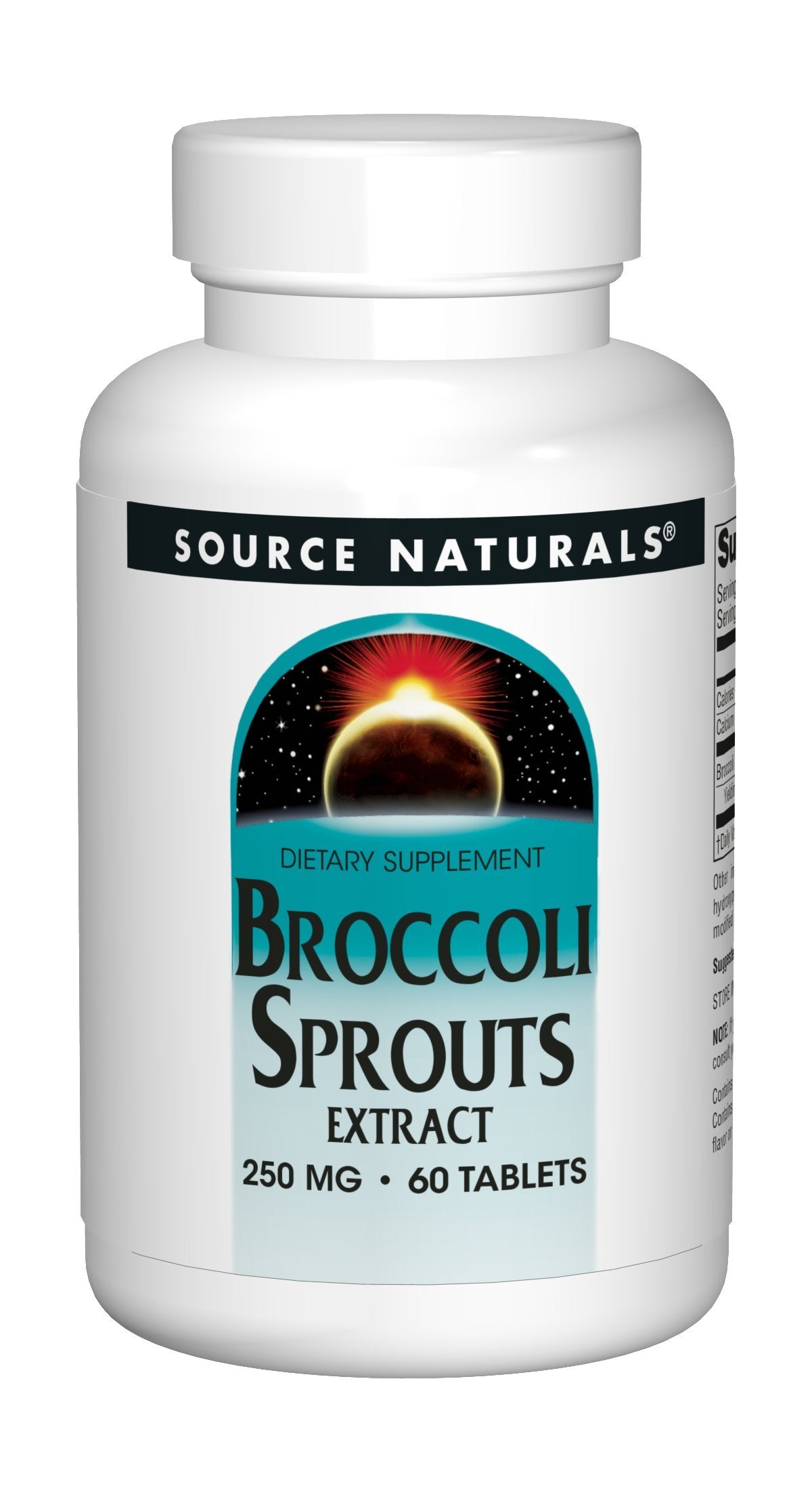 Source Naturals Broccoli Sprout Extract 250mg Powerful Superfood Supplement, Source Of Sulforaphane, Fiber & Calcium, 60 Tablets