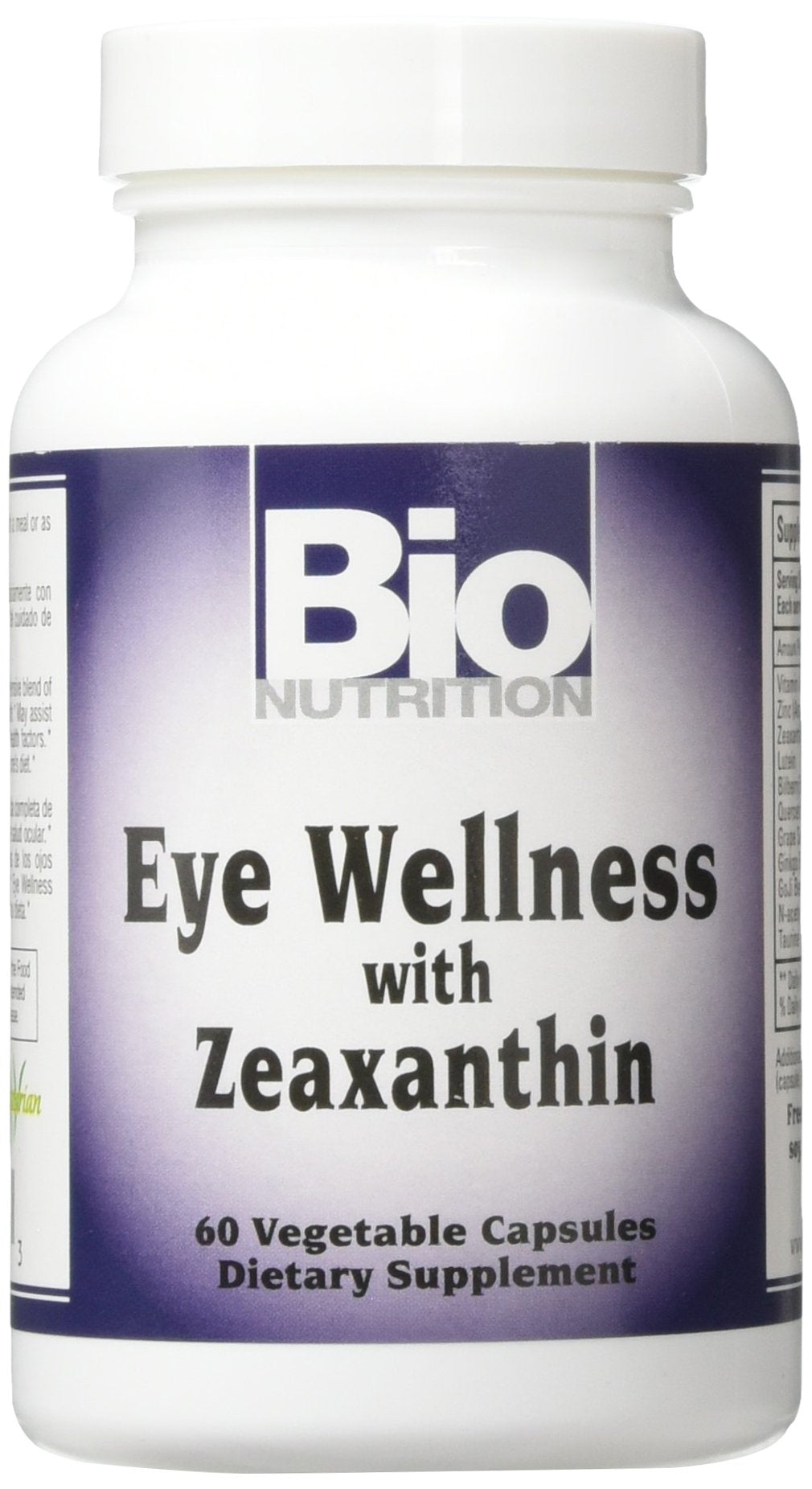 Bio Nutrition Eye Wellness with Zeaxanthin Capsules, 60 Count