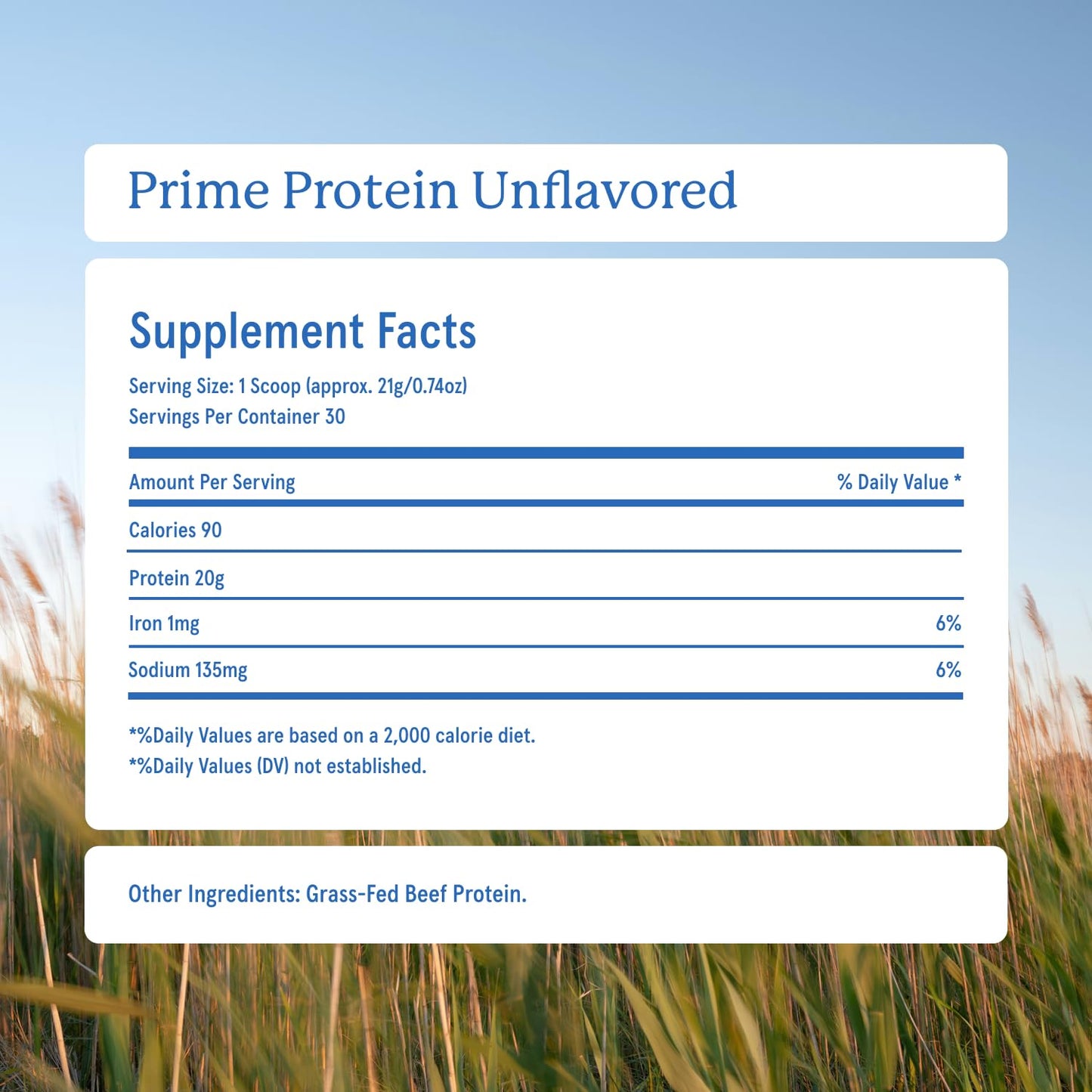 Equip Prime Beef Protein Powder 30 Servings Unflavored