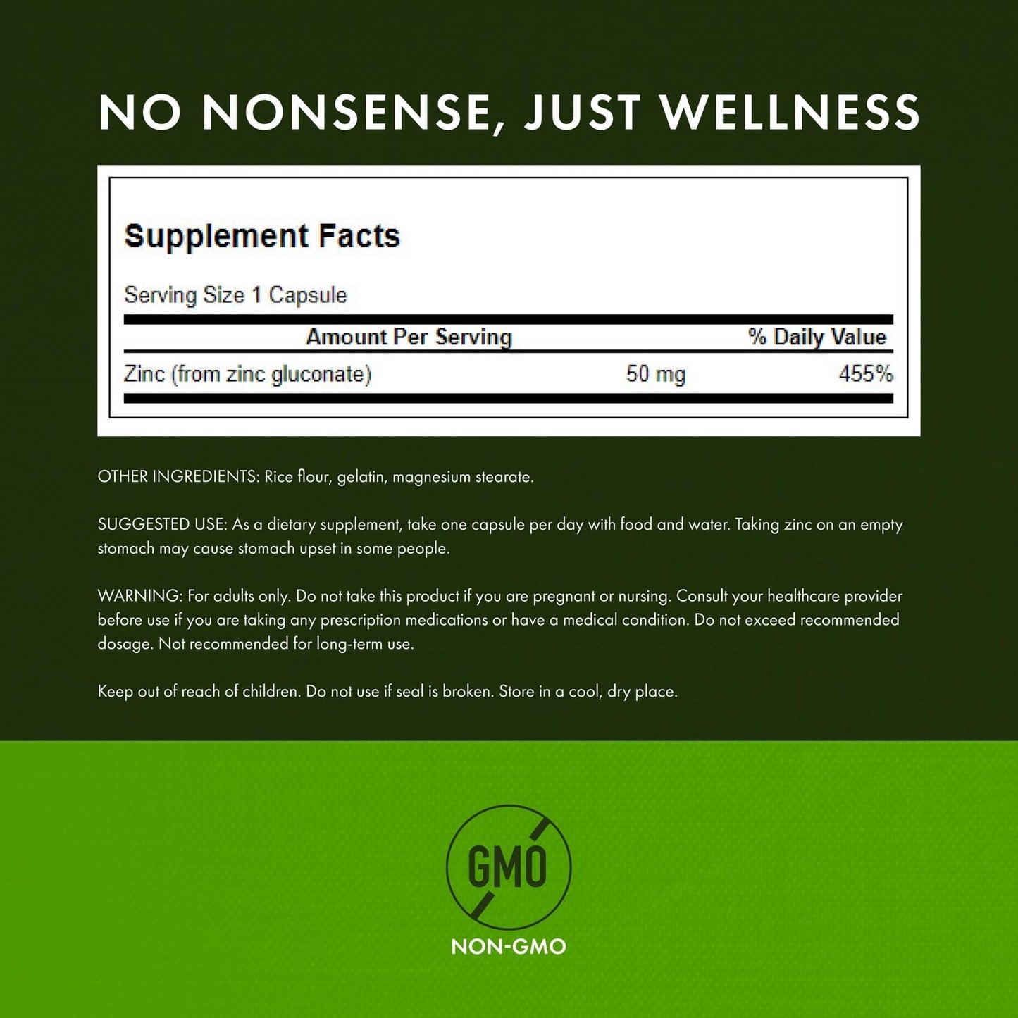 Swanson Zinc Gluconate Capsules, 250 Capsules