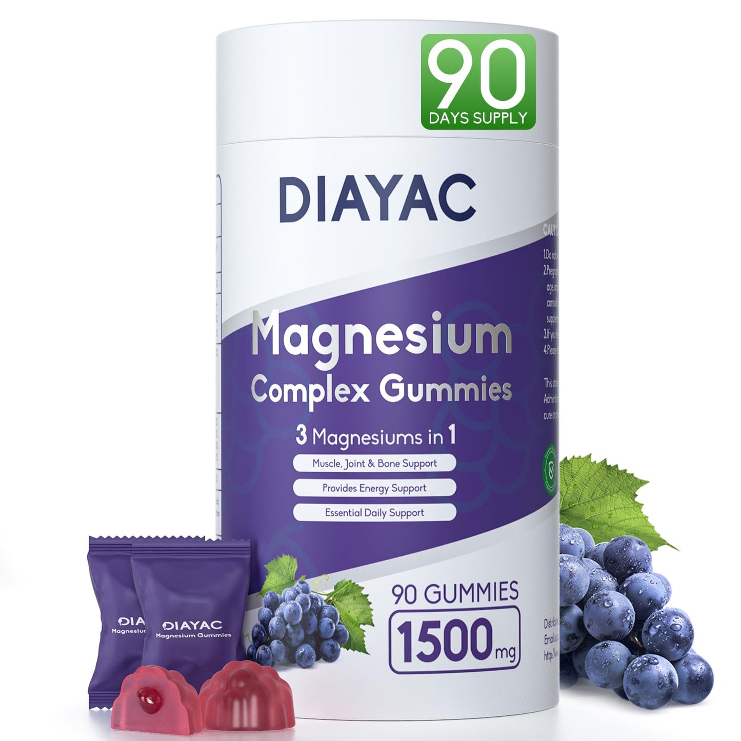 DIAYAC Magnesium Complex Gummies, 90 Count