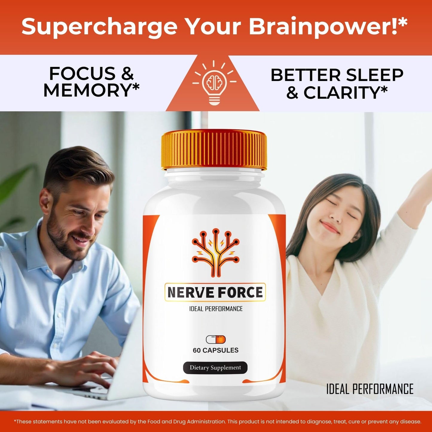 Ideal Performance Nerve Force Neuropathy Supplement Capsules, 300 Capsules