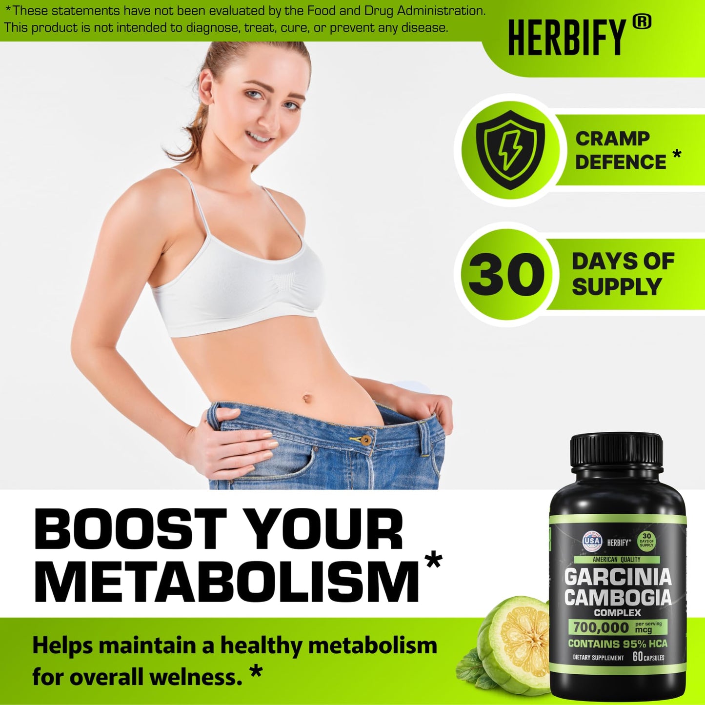 HERBIFY Garcinia Cambogia Wellness Support Capsule, 60 Count