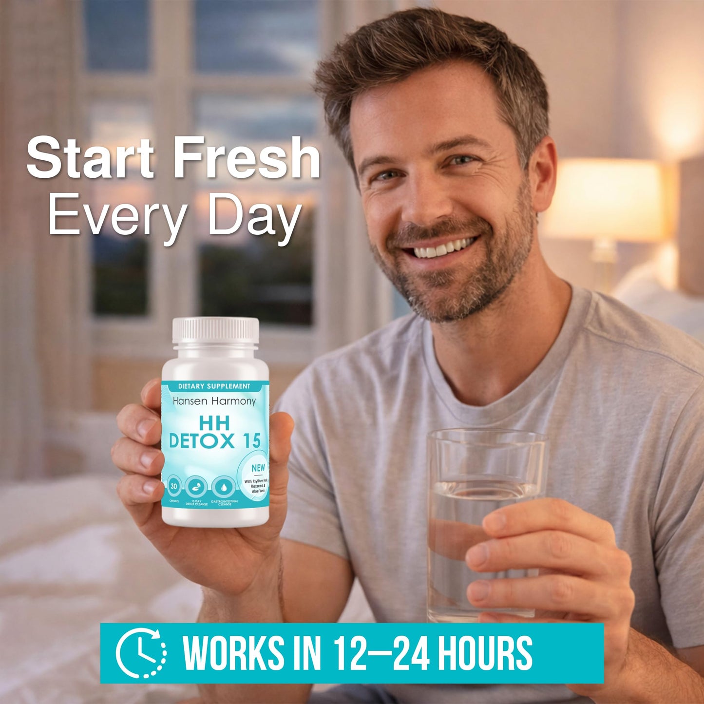 Hansen Harmony 15-Day Detox Cleanse Digestive Support & Gut Health Capsule, 1 Capsule