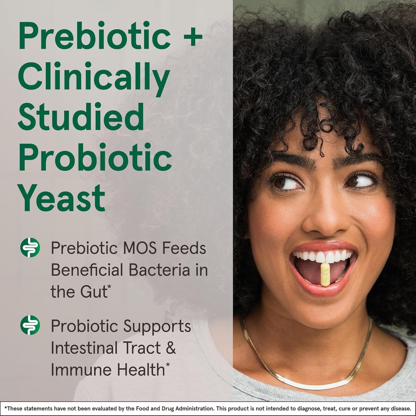 Jarrow Formulas Saccharomyces boulardii + MOS Probiotic + Prebiotic, 5 Billion Viable Organisms Per Serving, Delayed Release Veggie Caps, 180 Capsules