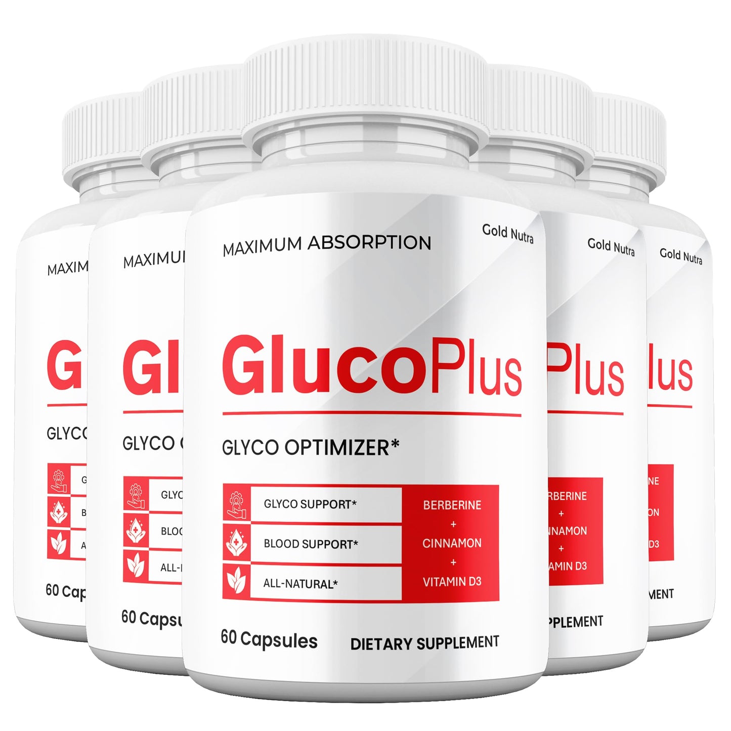 Gold Nutra GlucoPlus Capsules 5 Count