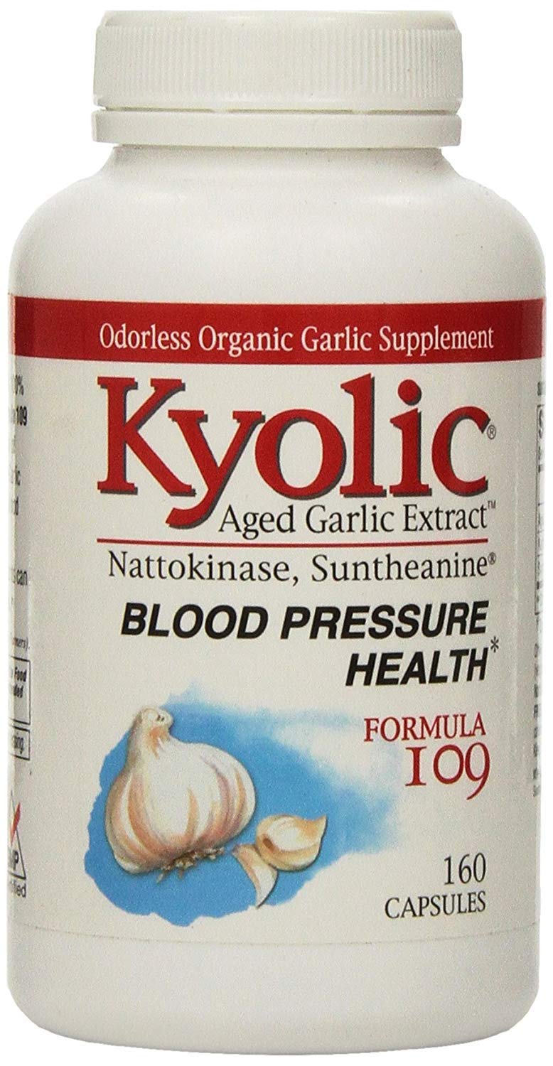 Kyolic Aged Garlic Extract Blood Pressure Health Formula 109, 160 Capsules