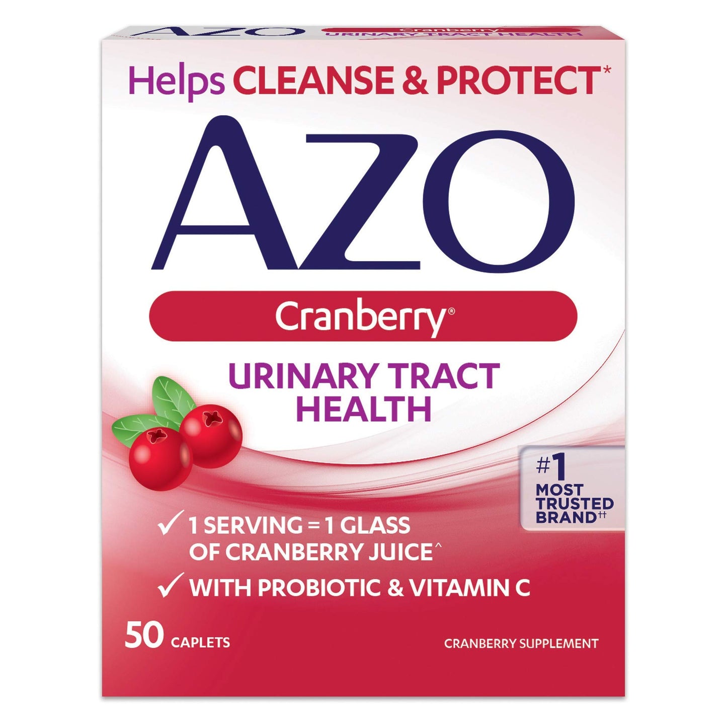 AZO Cranberry Urinary Tract Health Dietary Supplement Caplets, 300 Count
