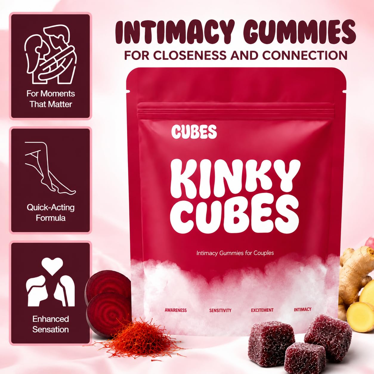 Ella ola kids Kinky Cubes Gummies 30 Count
