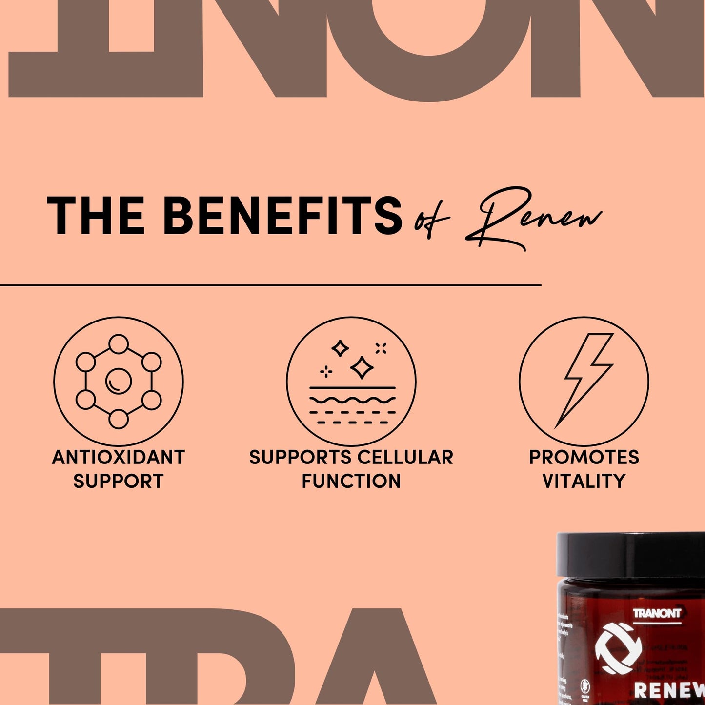 Tranont Renew Antioxidant Complex for Vitality & Wellness Capsules 30 Count