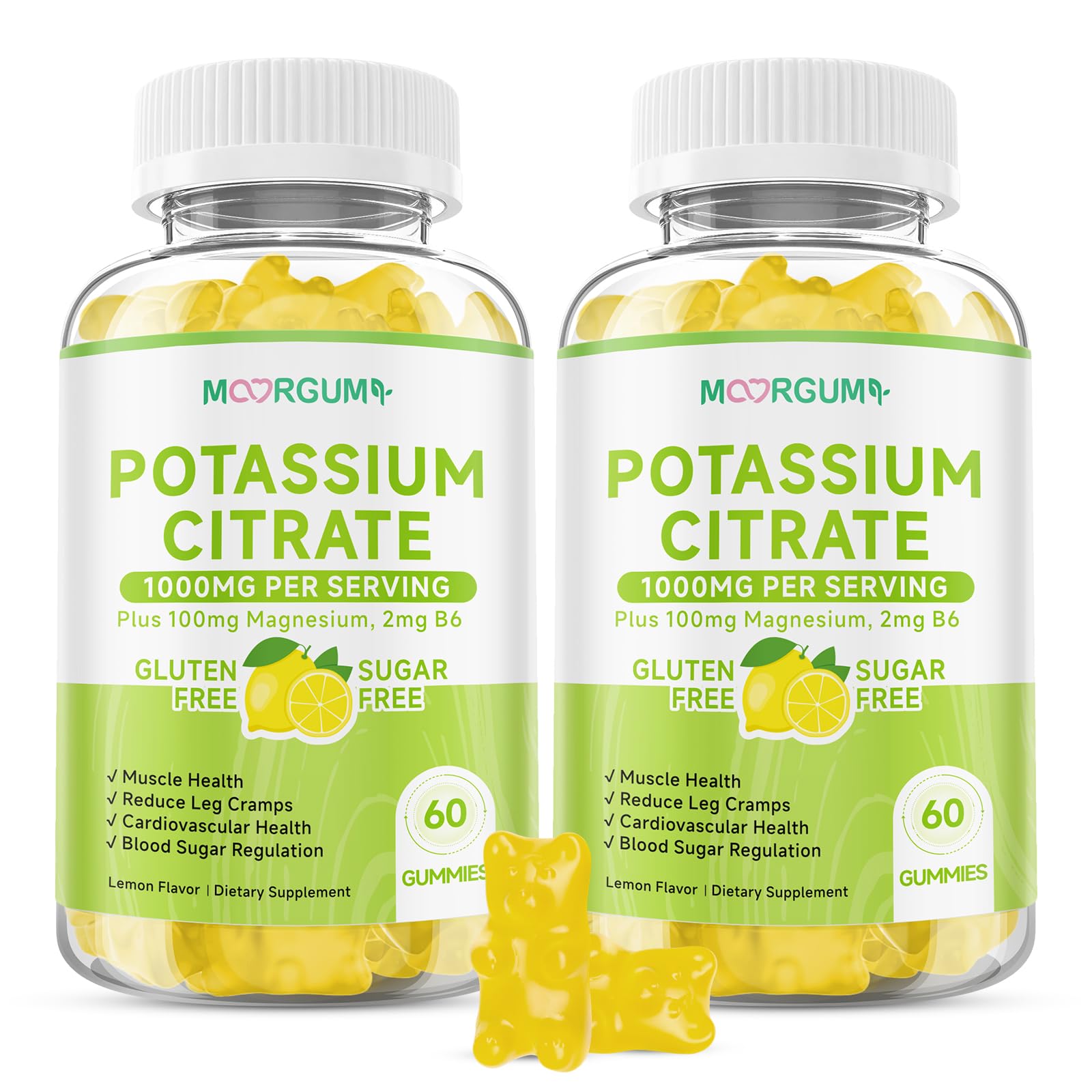 MOORGUMY Potassium Citrate 1000mg Gummies, 120 Count