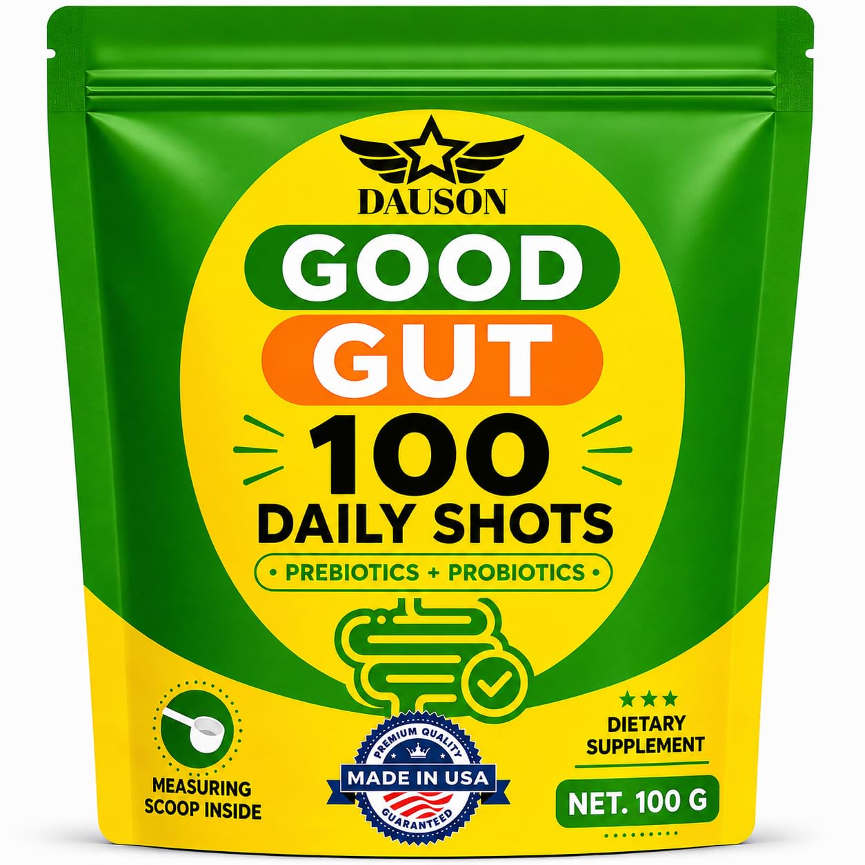 DAUSON Gut Detox Shots Powder 3.53 Ounce