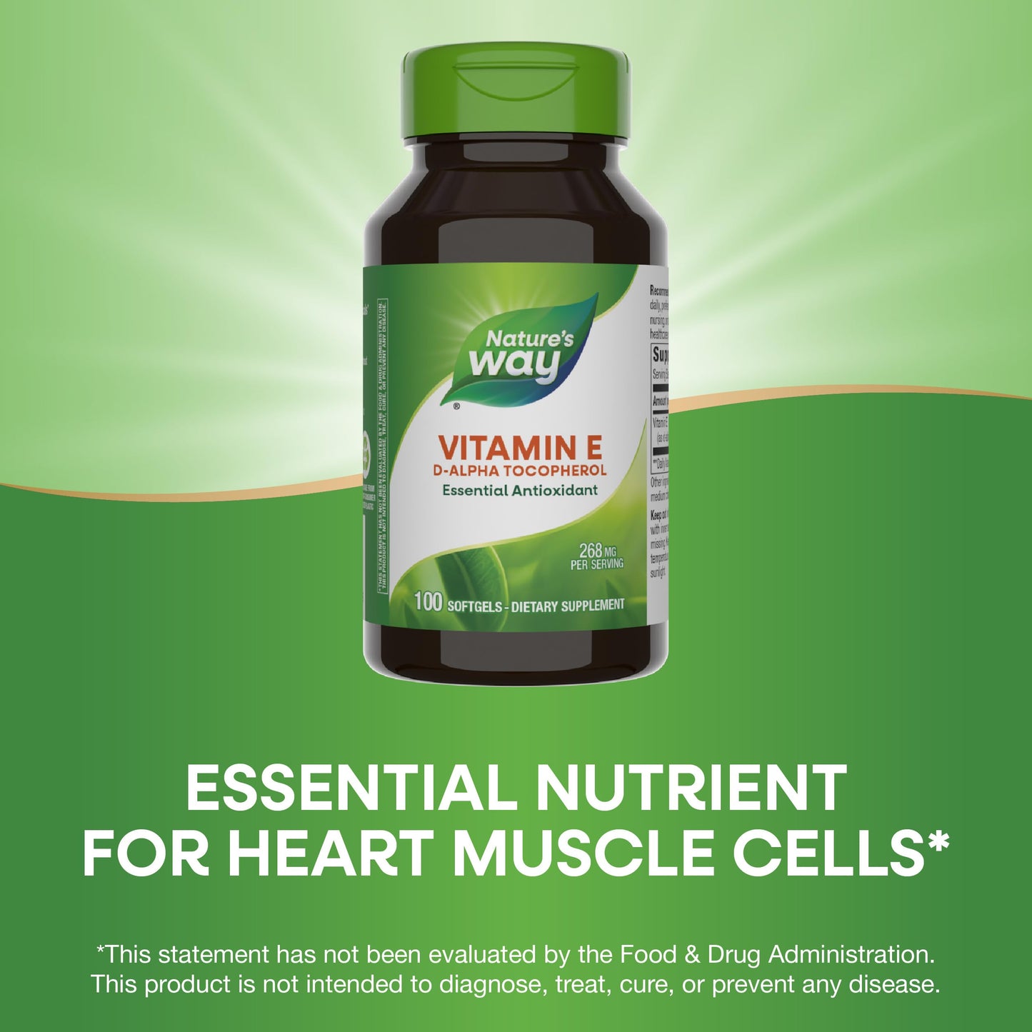 Nature's Way Vitamin E 400 IU Softgels, 200 Softgels