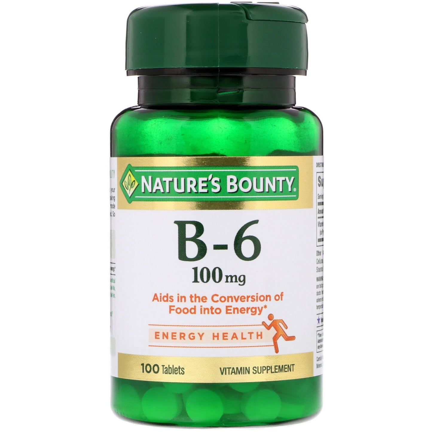Nature's Bounty Vitamin B6 100mg Tablets, 400 Count