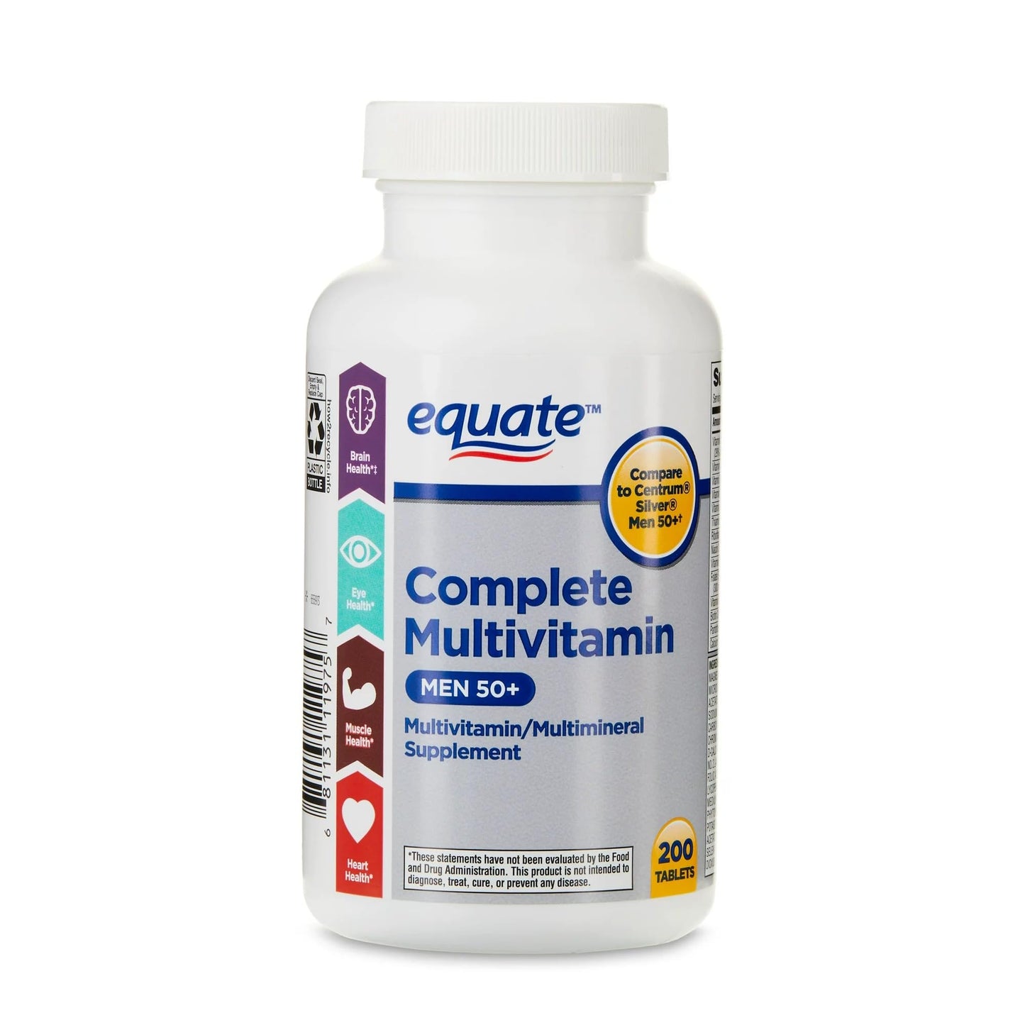 ikj Complete Multivitamin/Multimineral Supplement Tablets, Men 50+, 200 Count