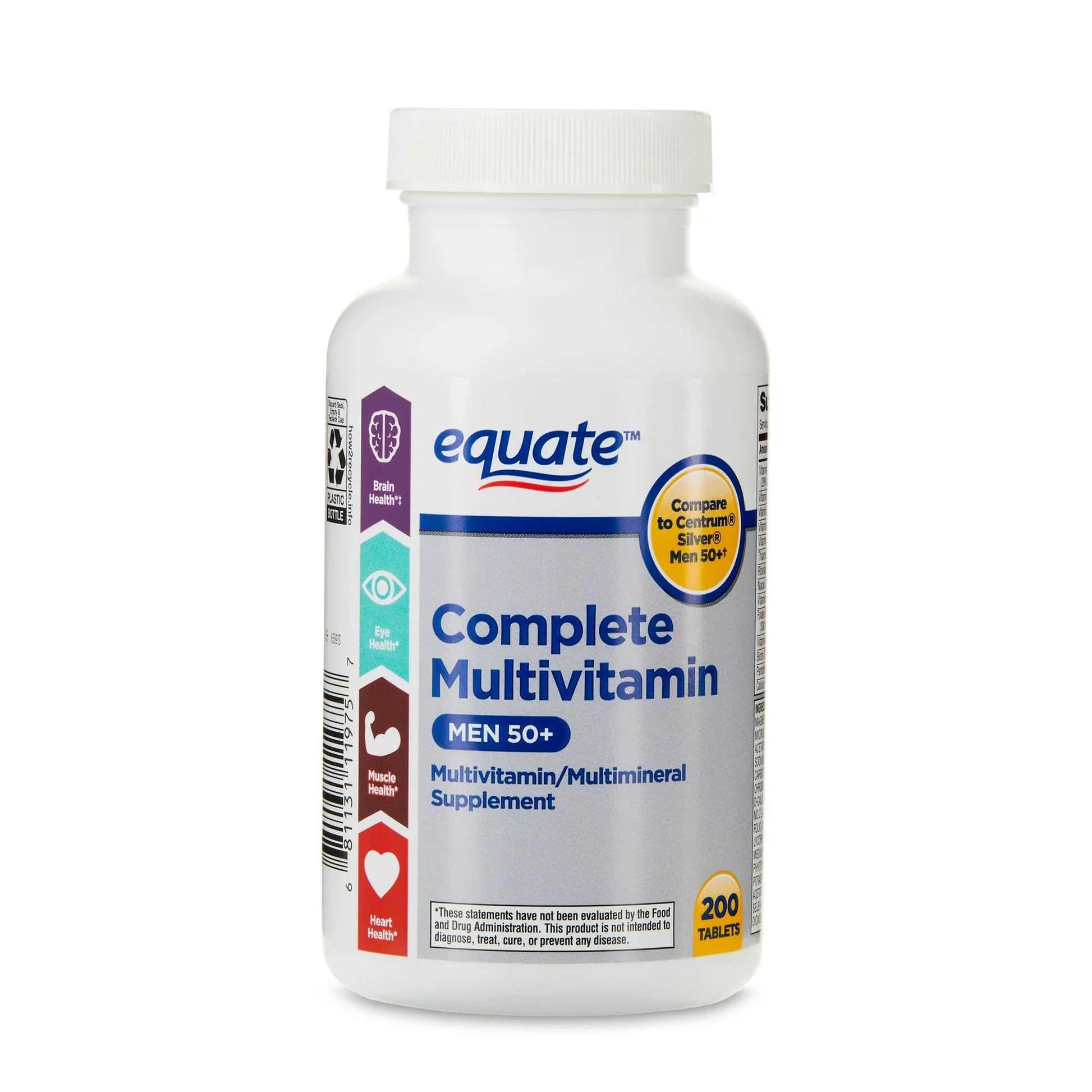 ikj Complete Multivitamin/Multimineral Supplement Tablets, Men 50+, 200 Count