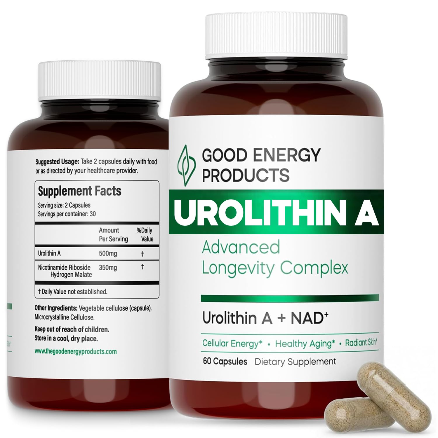 Good Energy Products Urolithin A + NAD+ Supplement Capsule 60 Count