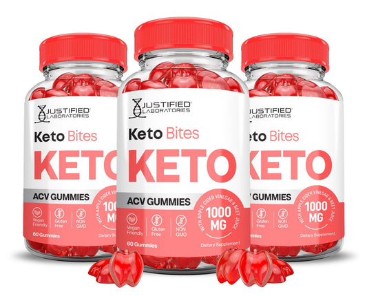 Justified Laboratories Keto Bites ACV Gummies Advanced Formula 1000mg, 180 Gummies