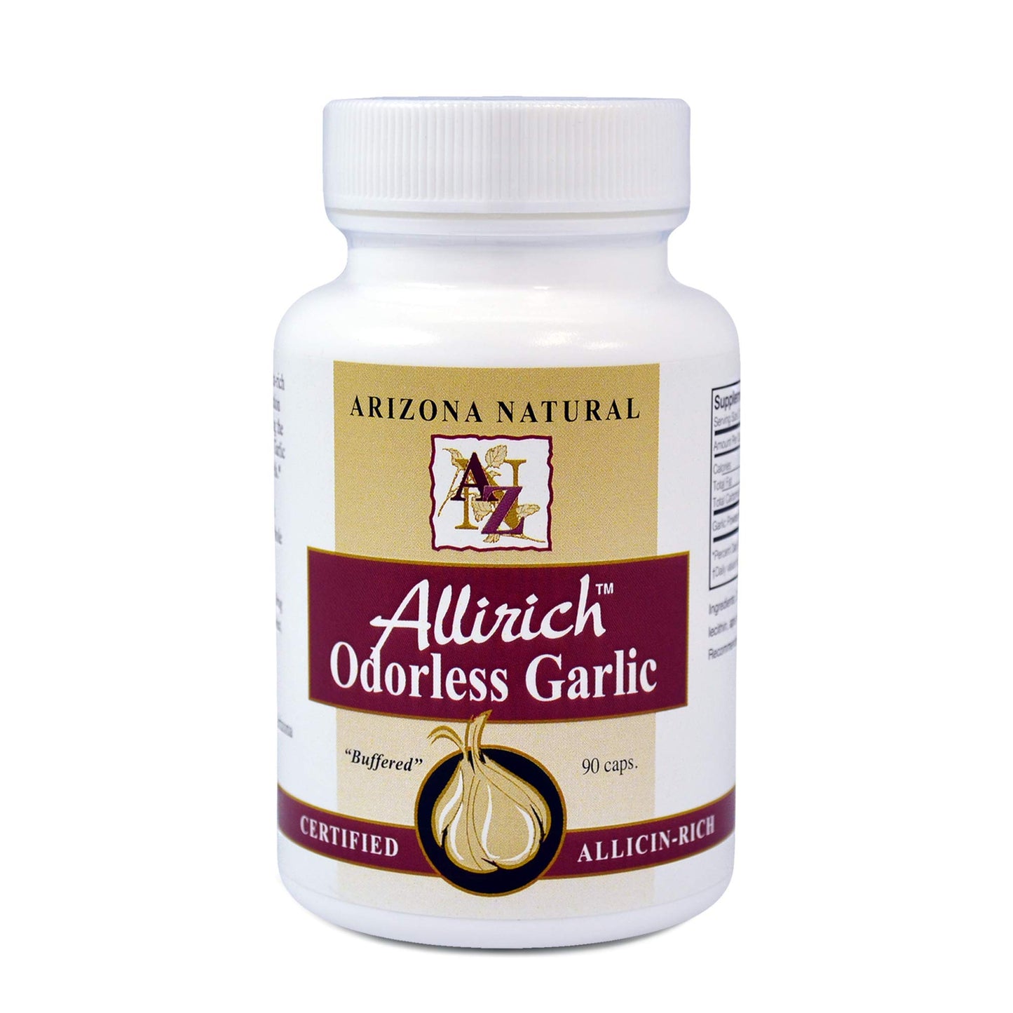 Arizona Natural Allirich Odorless Garlic 90 Capsules