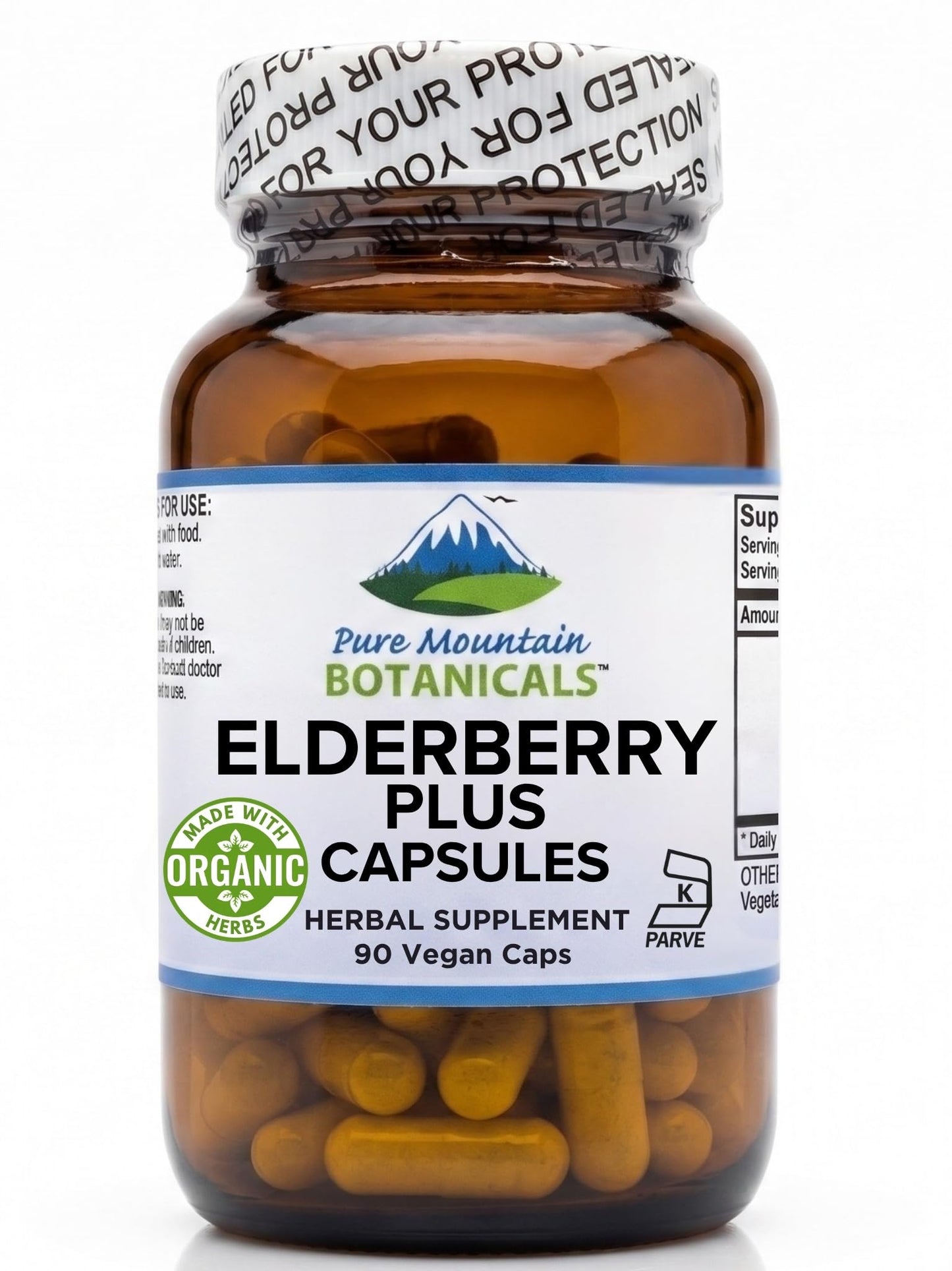 Pure Mountain Botanicals Elderberry Capsules, 90 Capsules